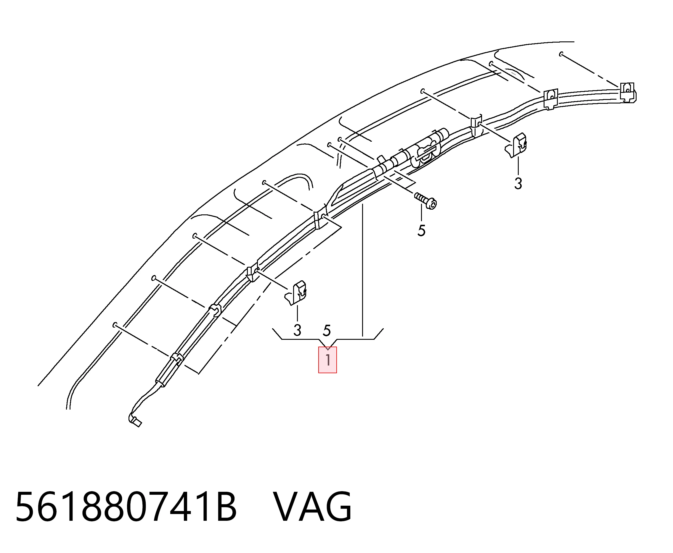 561880741B VAG Подушка безпеки, збоку ейрбегів