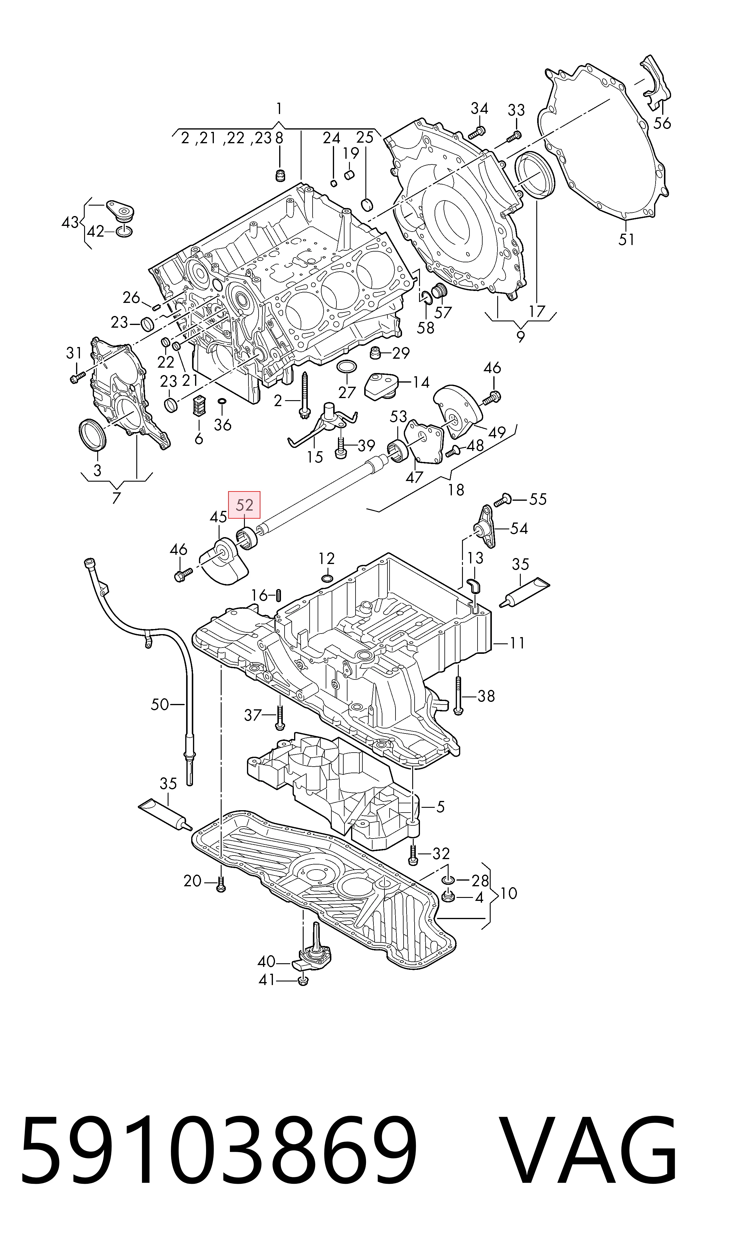 Комплект прокладок двигуна, верхній 0635303053 ZF Parts
