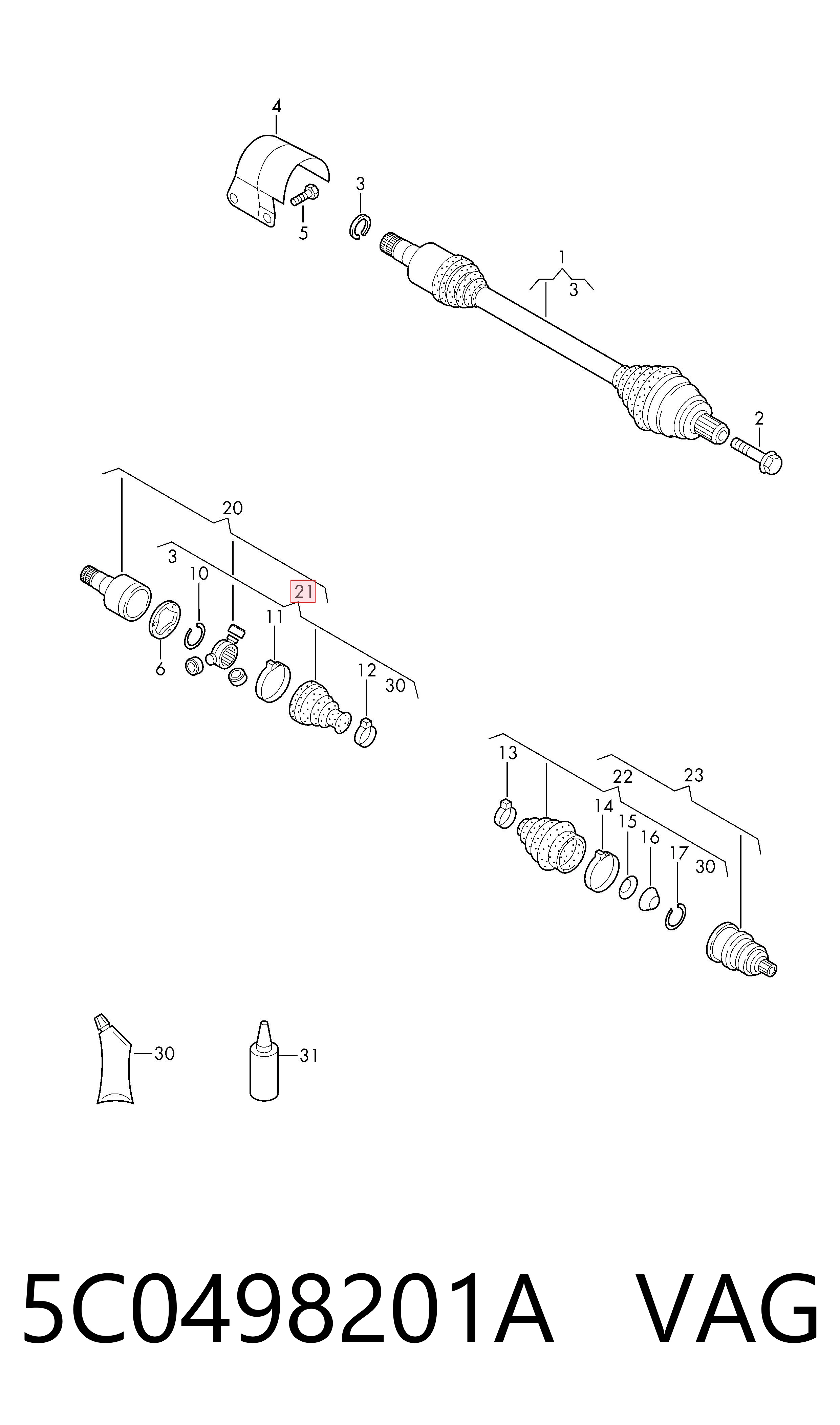 Пильник ШРУСа внутрішній лівий GKN-Spidan 0036125