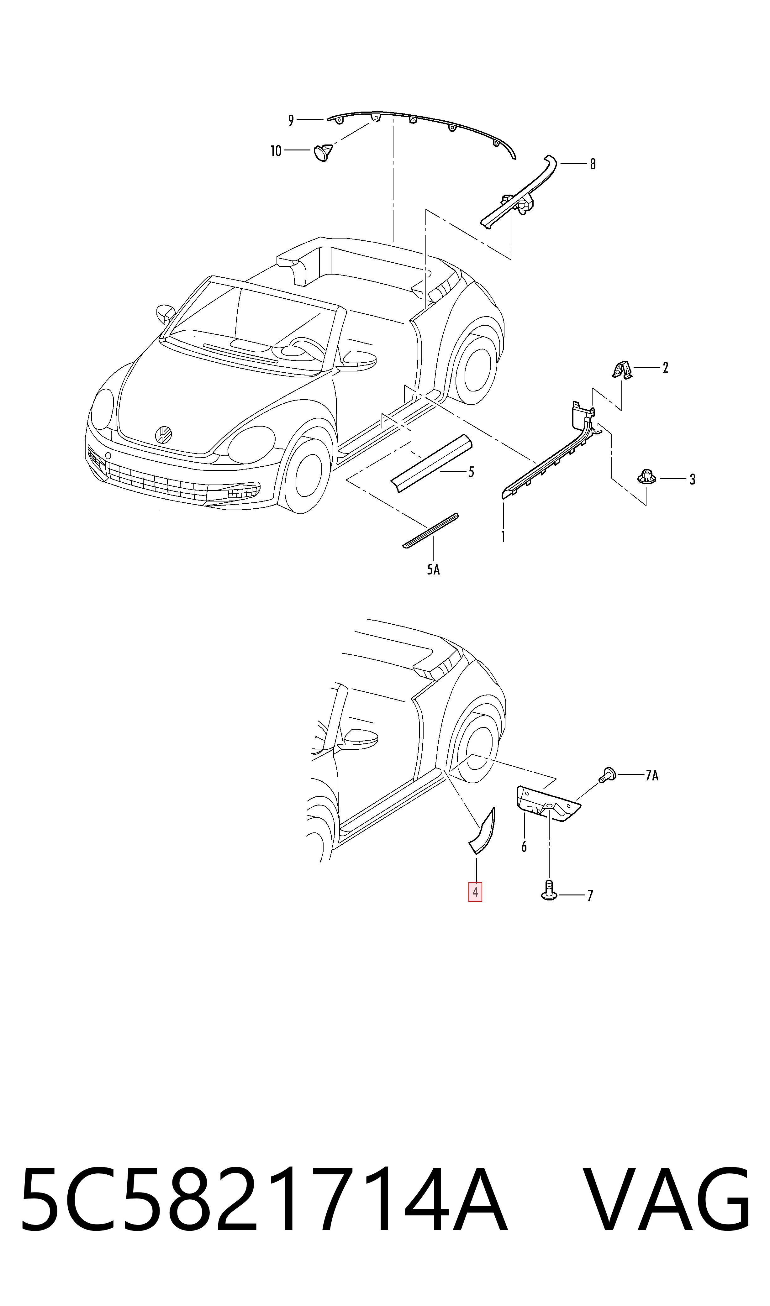  VAG 5C5821714A ціна, від 29.81 USD