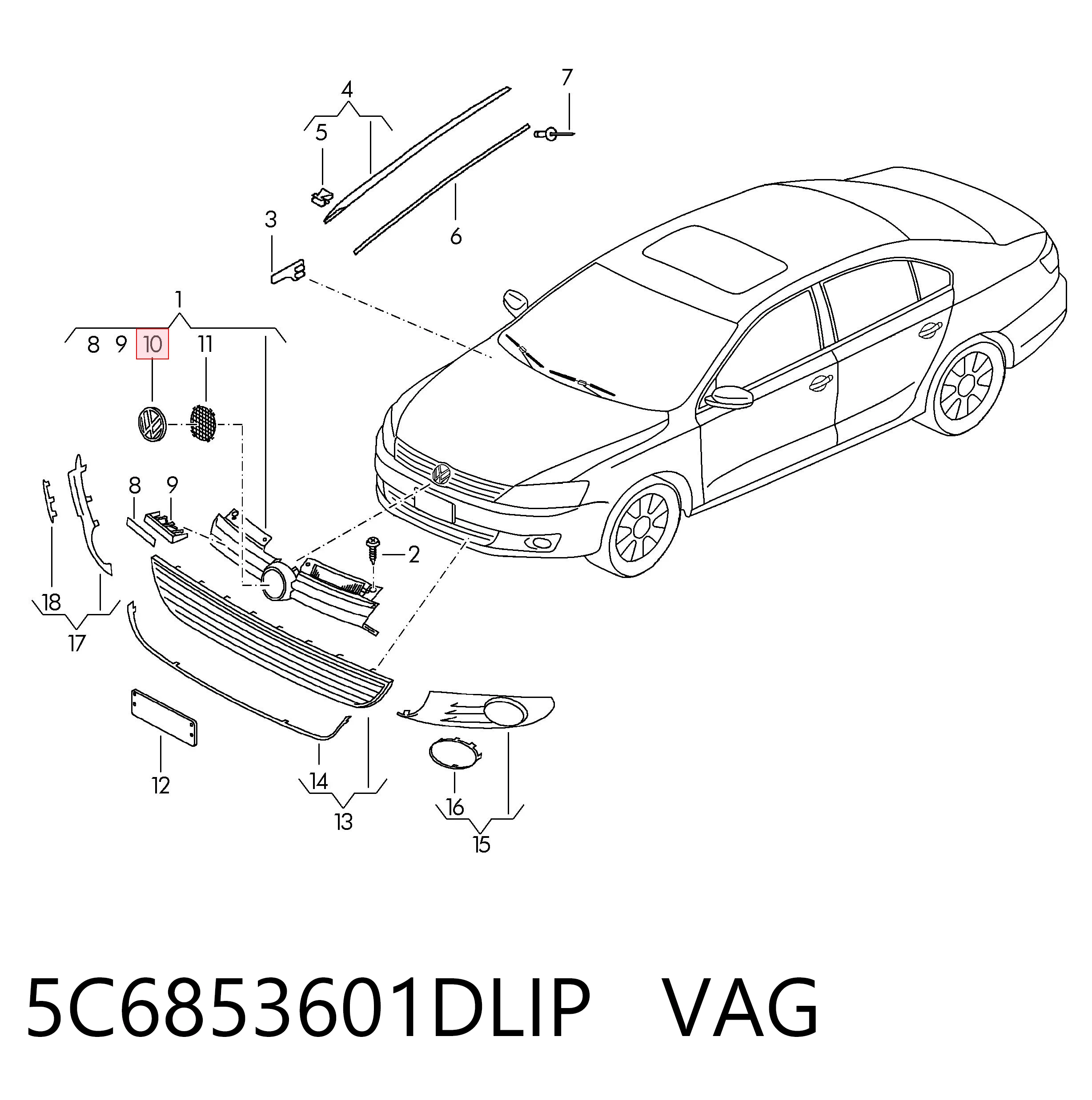 5C6853601DLIP VAG 