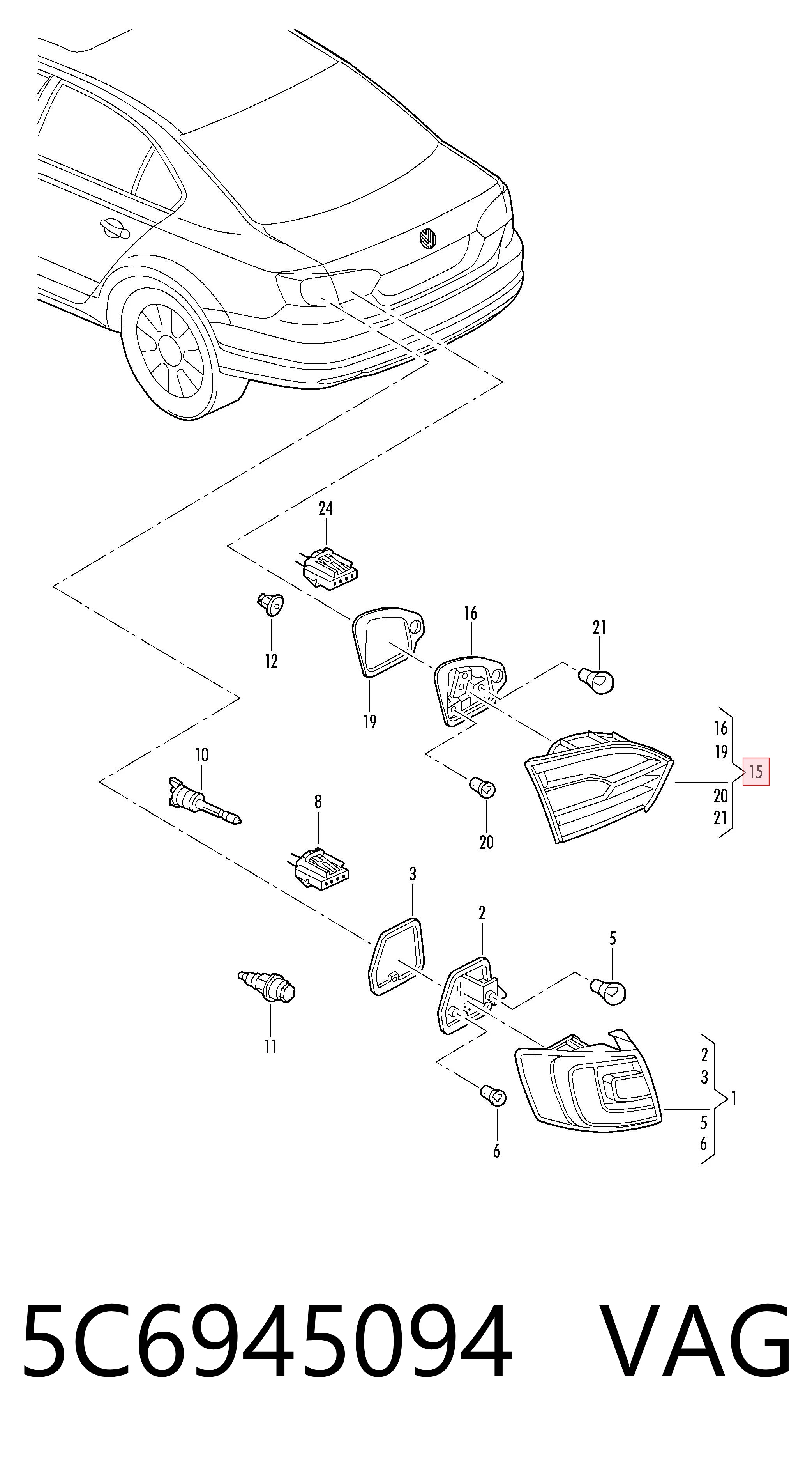 Стоп задній Polcar 9503881E ціна, від 43.67 USD
