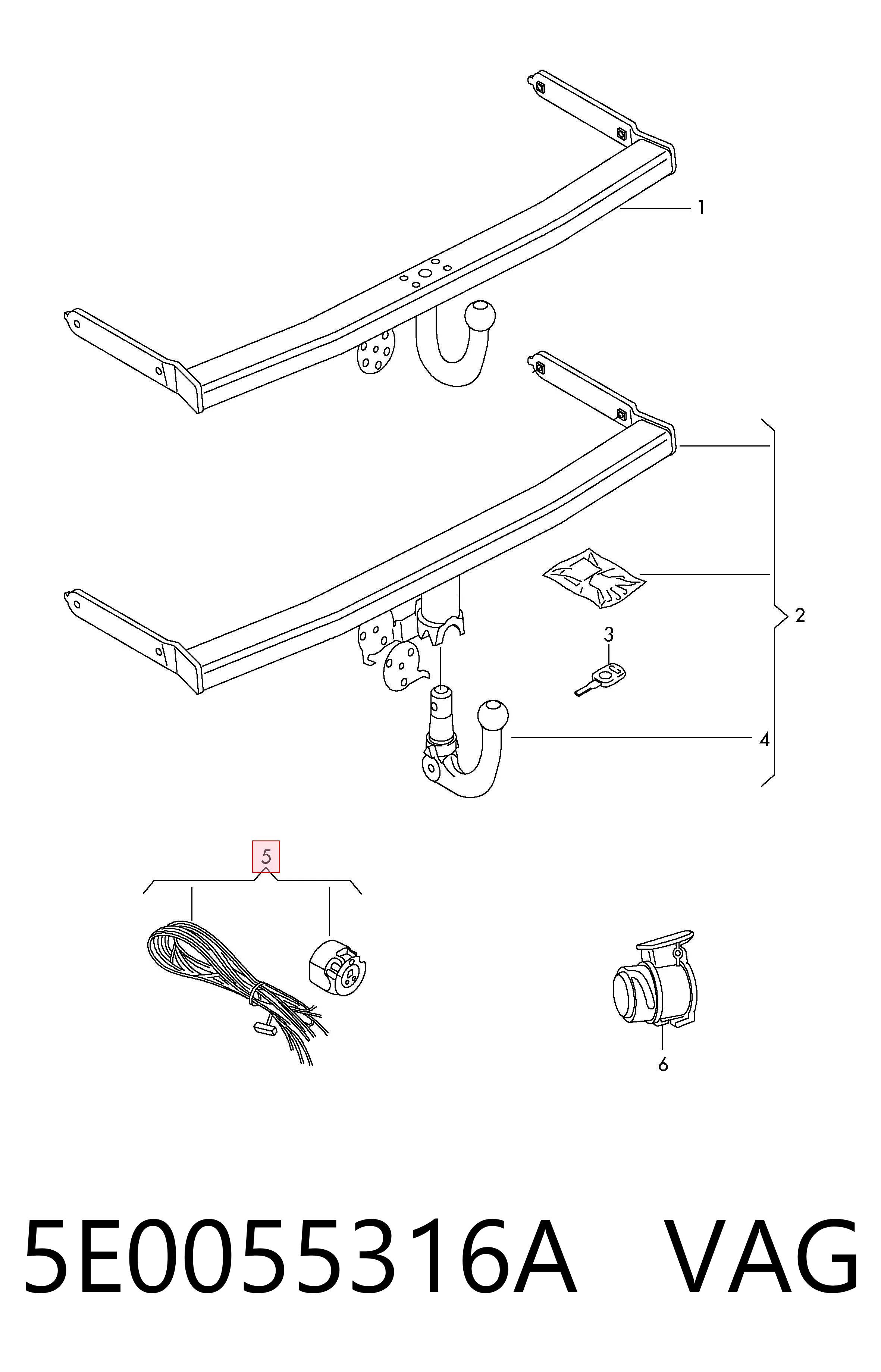  VAG 5E0055316A ціна, від 314.78 USD