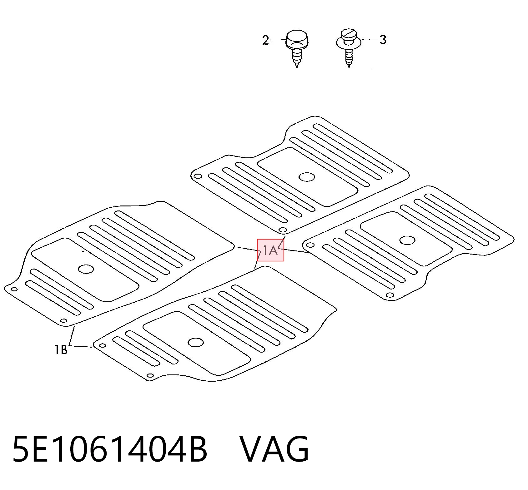 5E1061404B VAG Килими салону