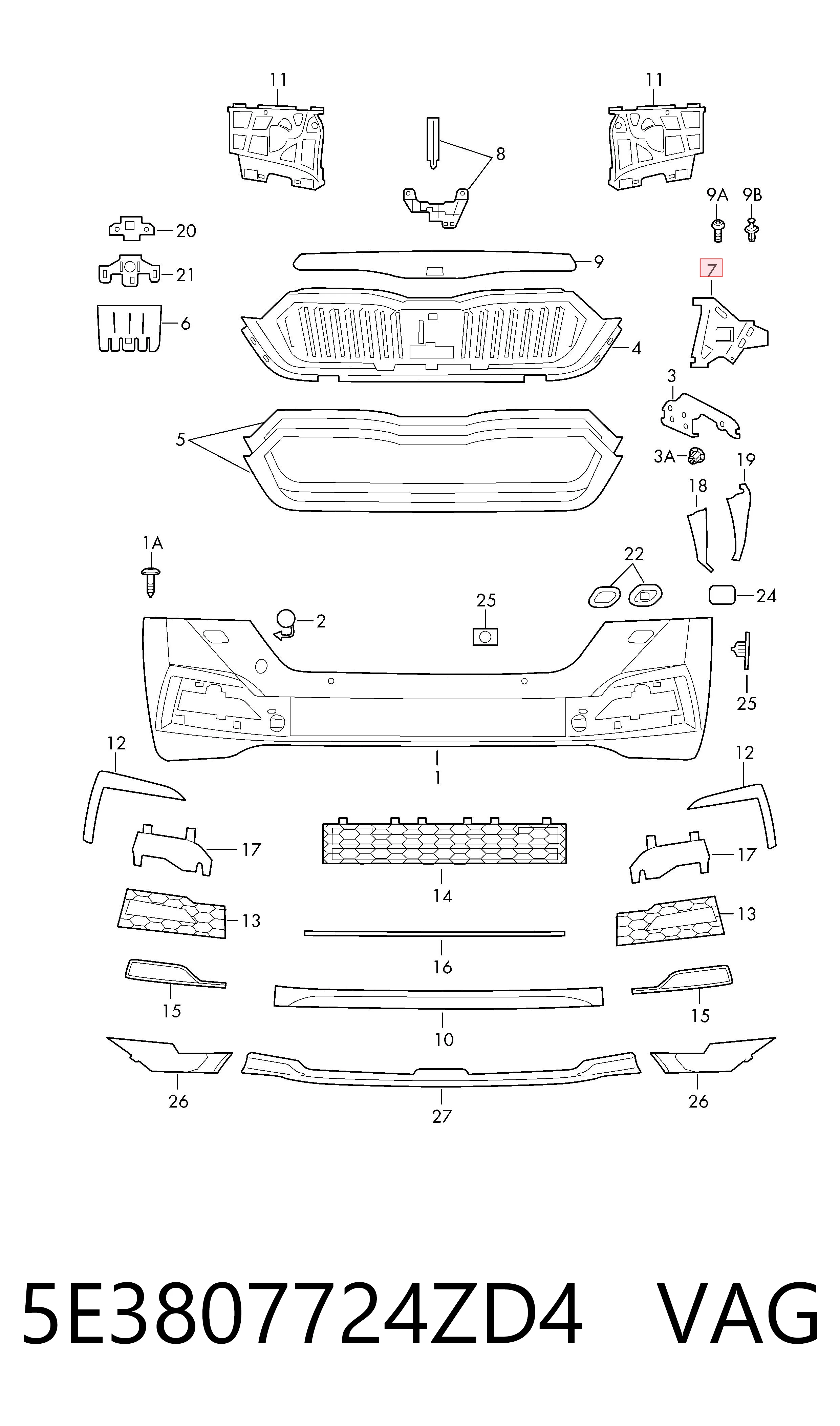 5E3807724ZD4 VAG 