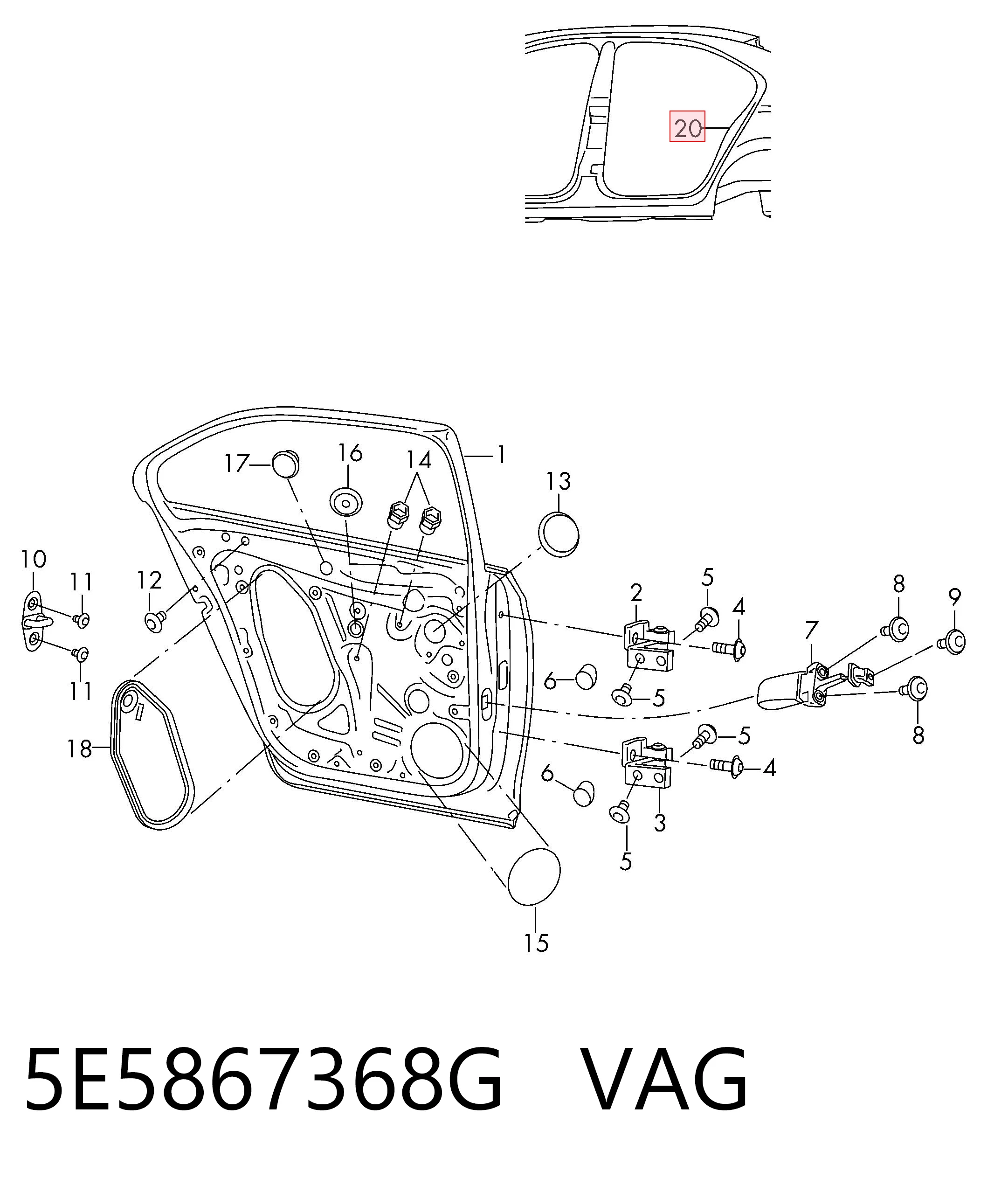 5E5867368G VAG 