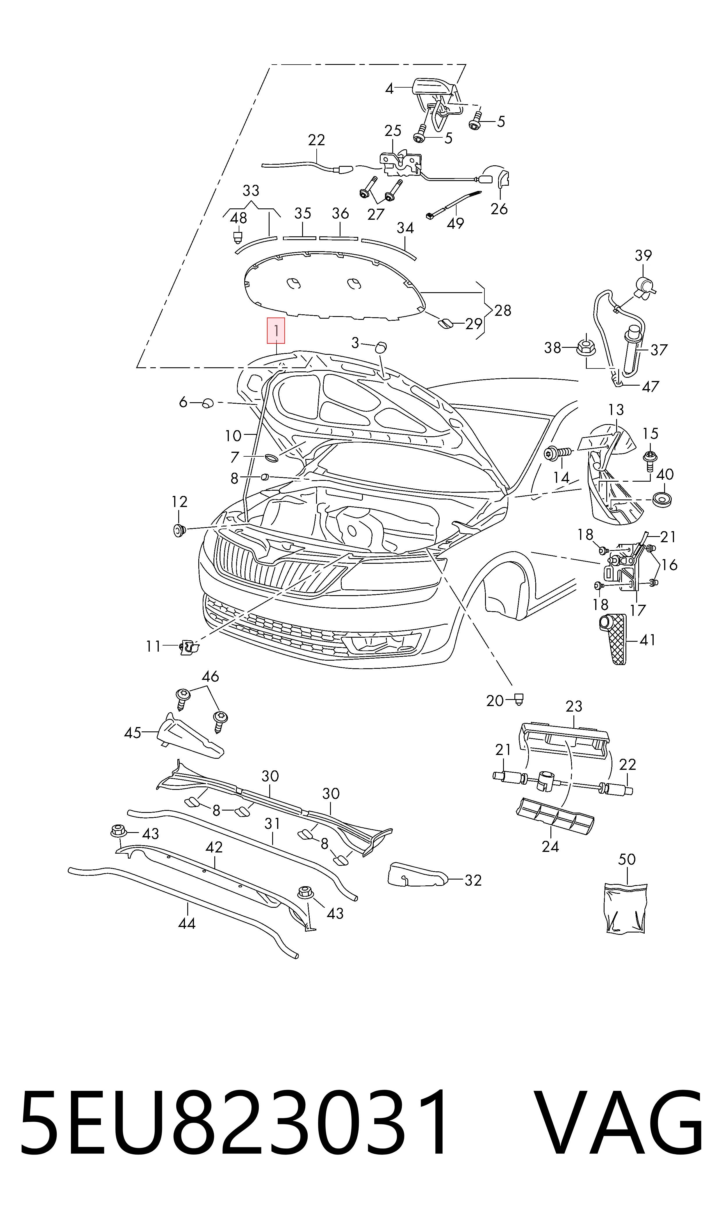 5EU823031 VAG Капот