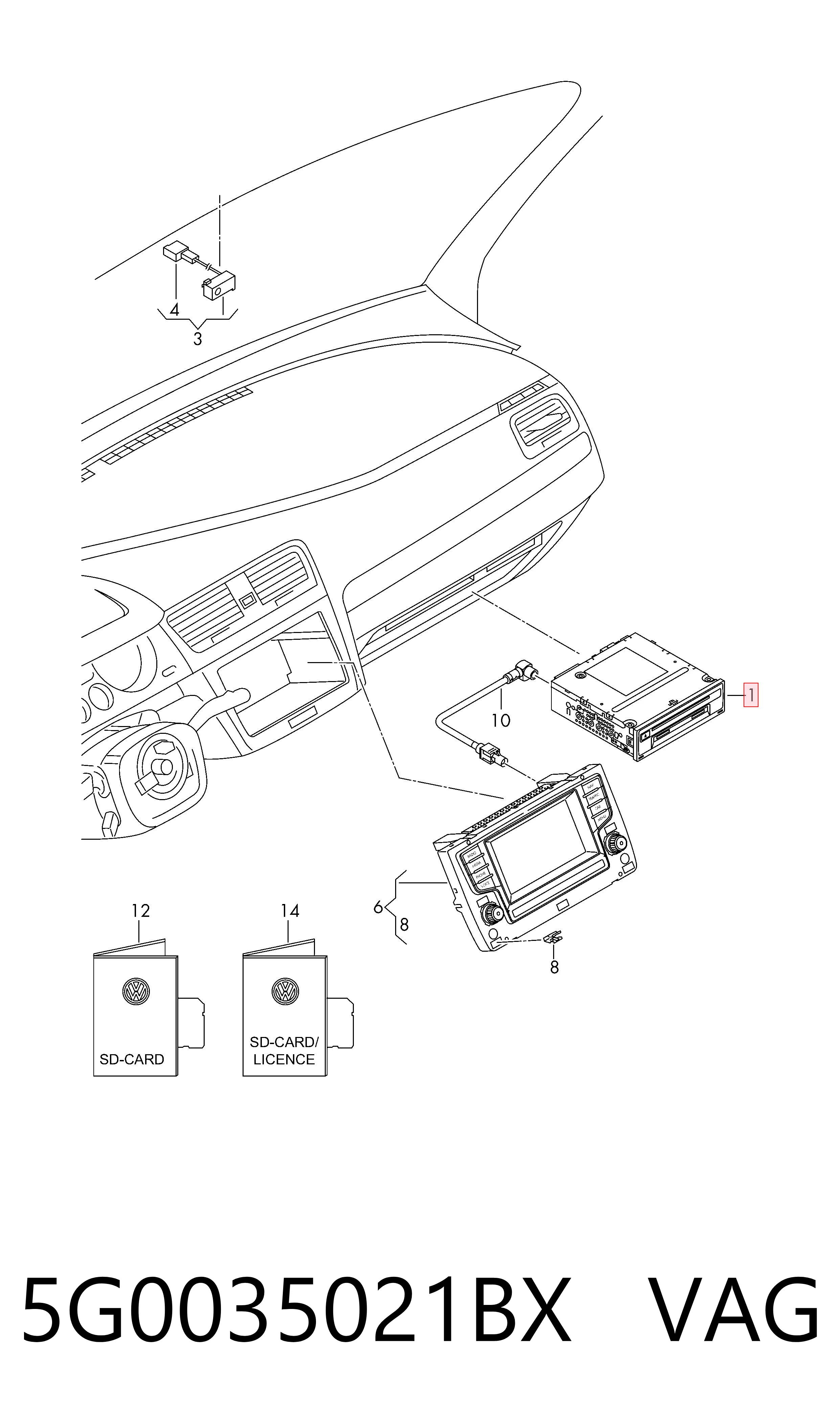  VAG 5G0035044X ціна, від 329.02 USD