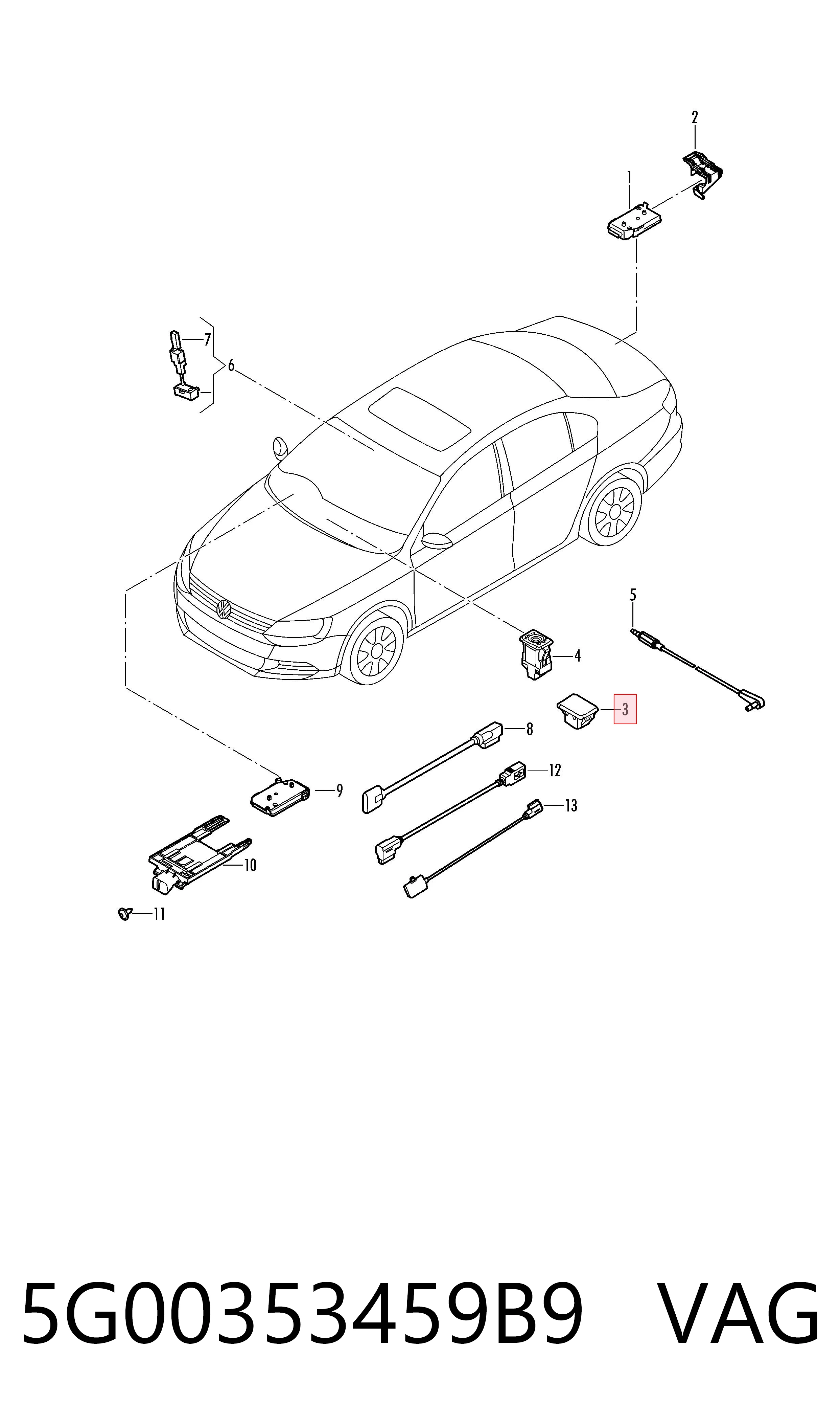5G00353459B9 VAG Попільничка