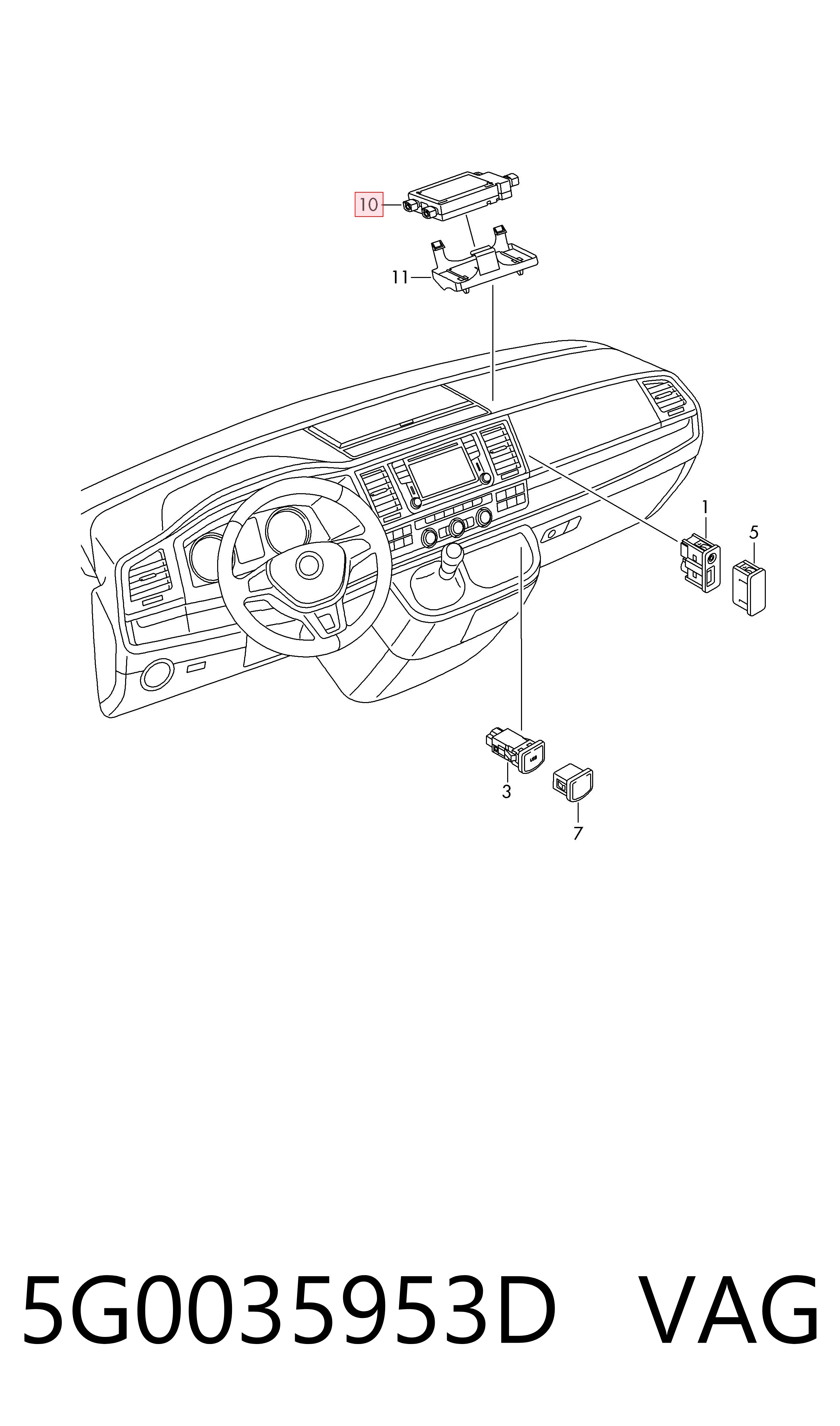 USB-розгалужувач 5G0035953C Bentley