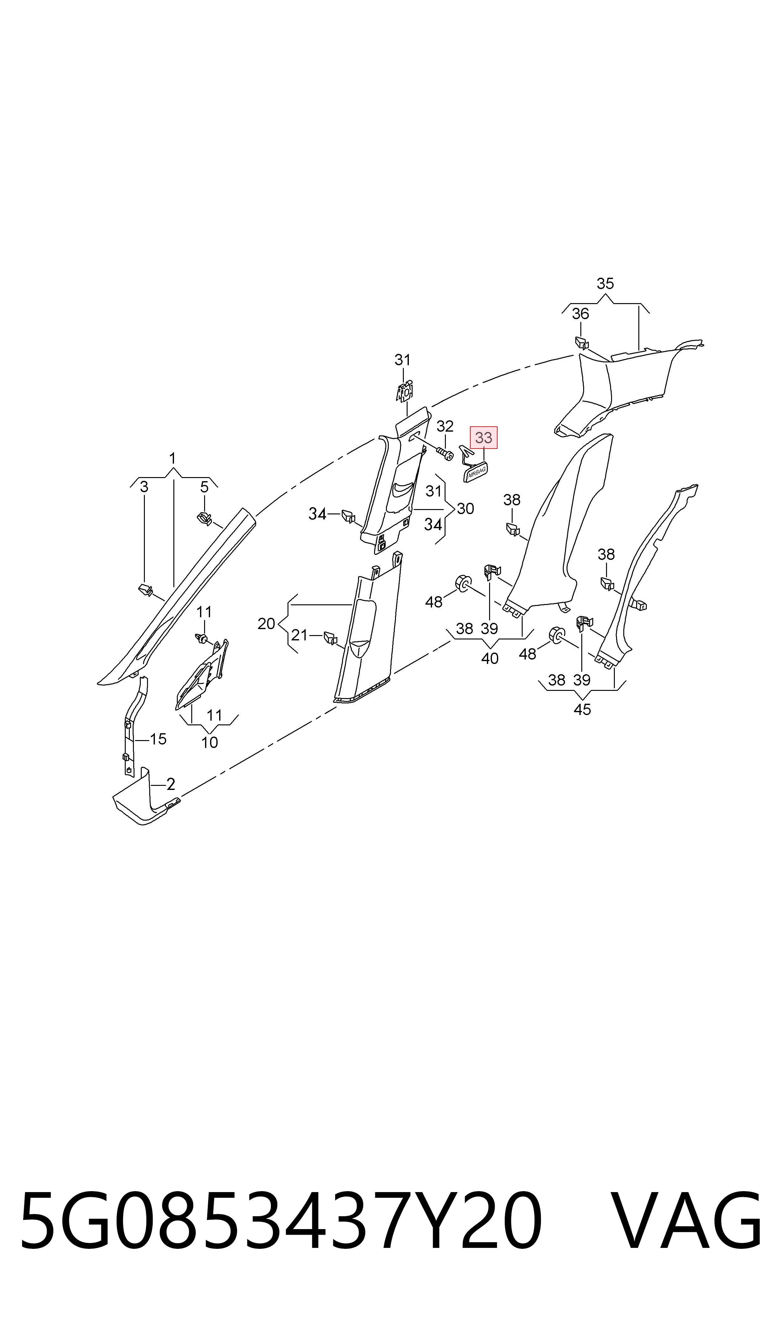 Заглушка днища кузова VAG 5G0853437Y20 ціна, від 9.19 USD