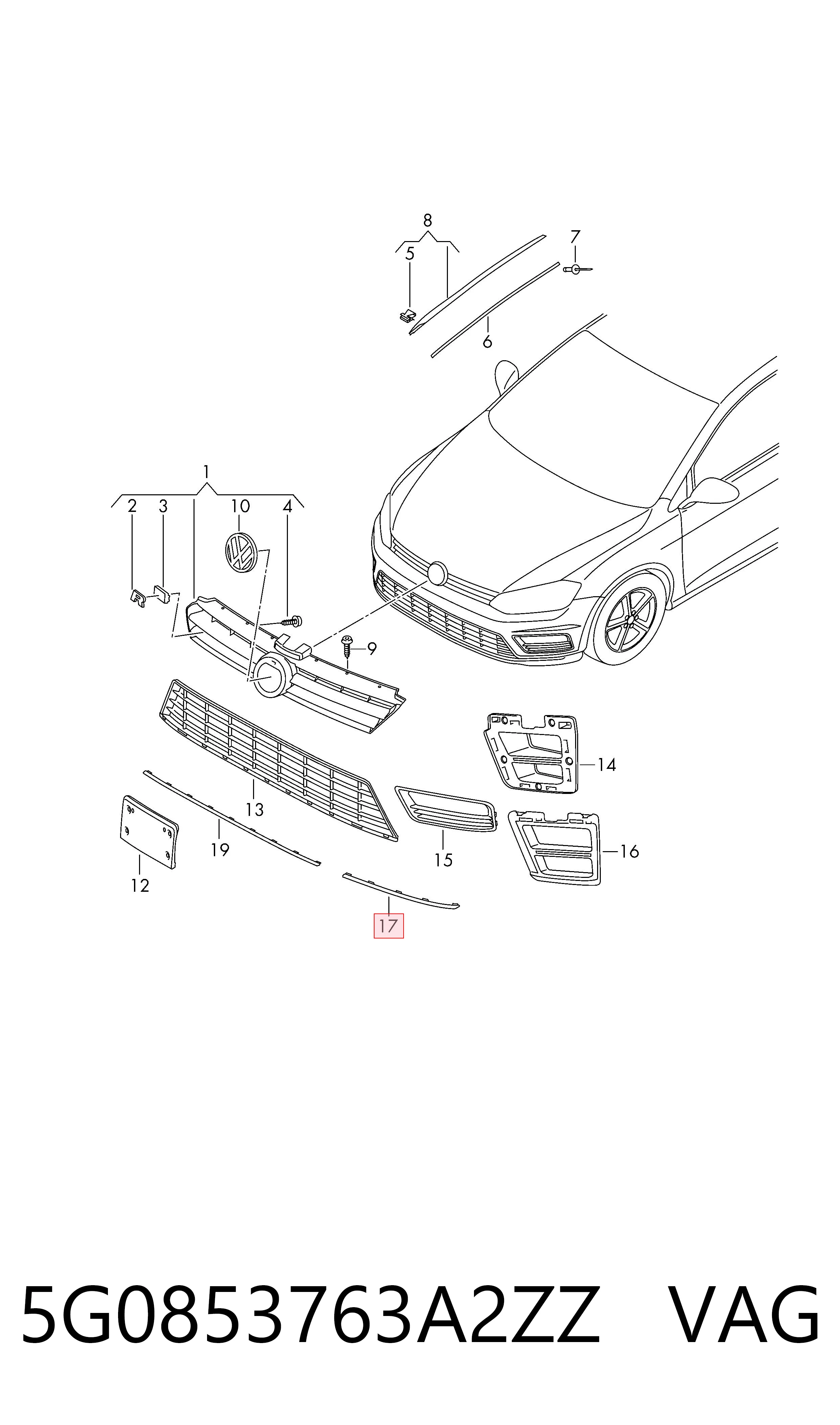 5G0853763A2ZZ VAG 