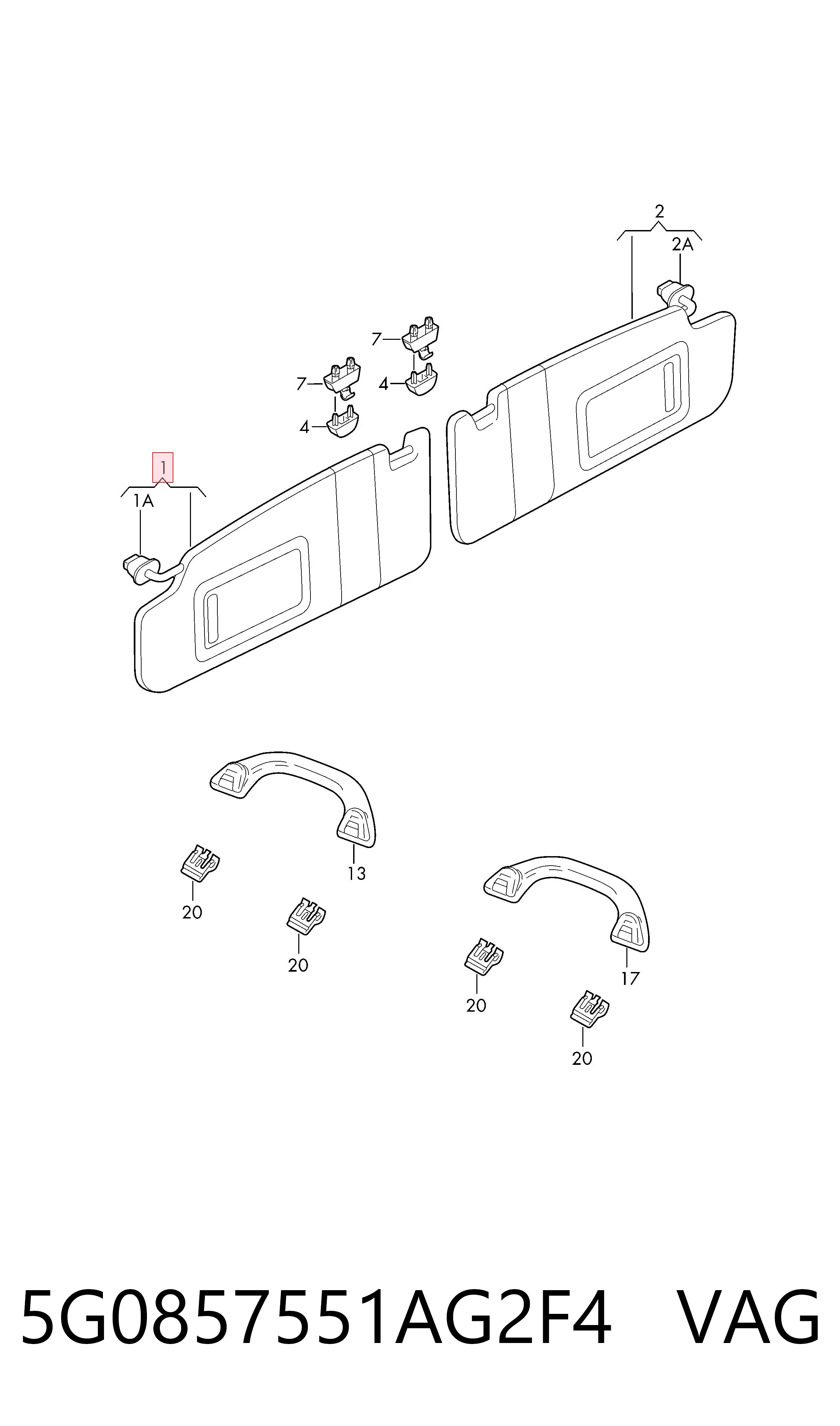 Козирок протисонячний на Seat Ibiza V KJ1, KJG