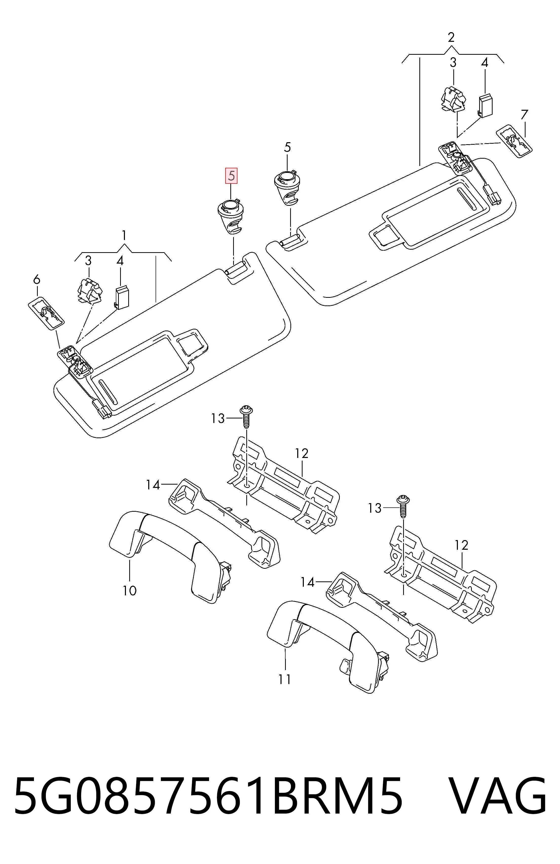  VAG 5G0857561BRM5
