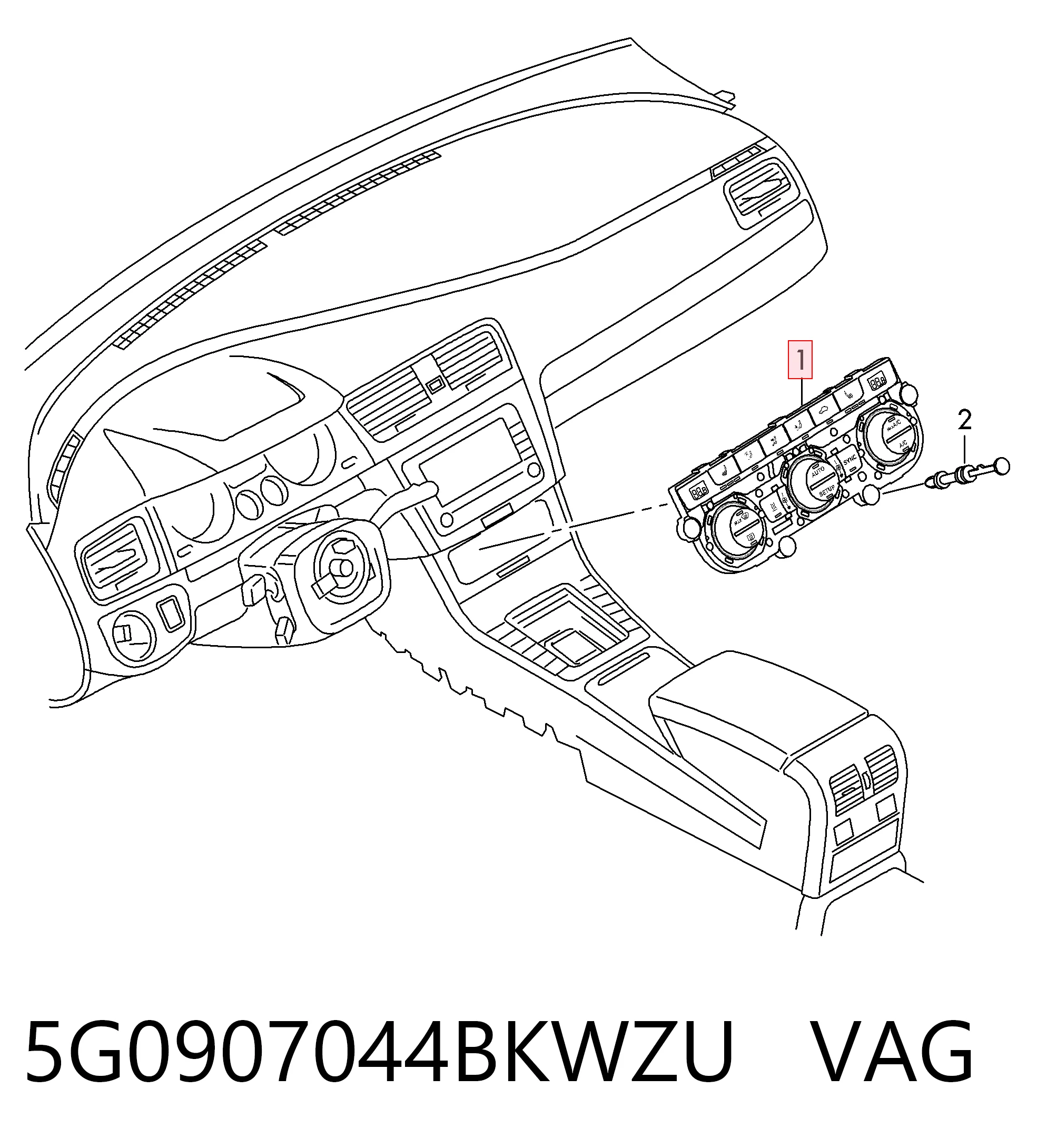 Купити Блок управління кондиціонером Volkswagen Golf ALLTRACK VII BA5, BV5