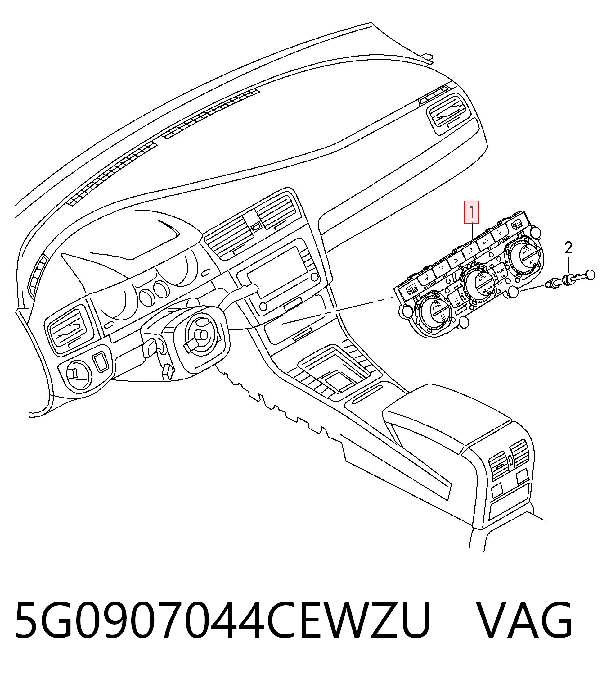Блок управління режимів опалення / кондиціонування Volkswagen Golf ALLTRACK VII