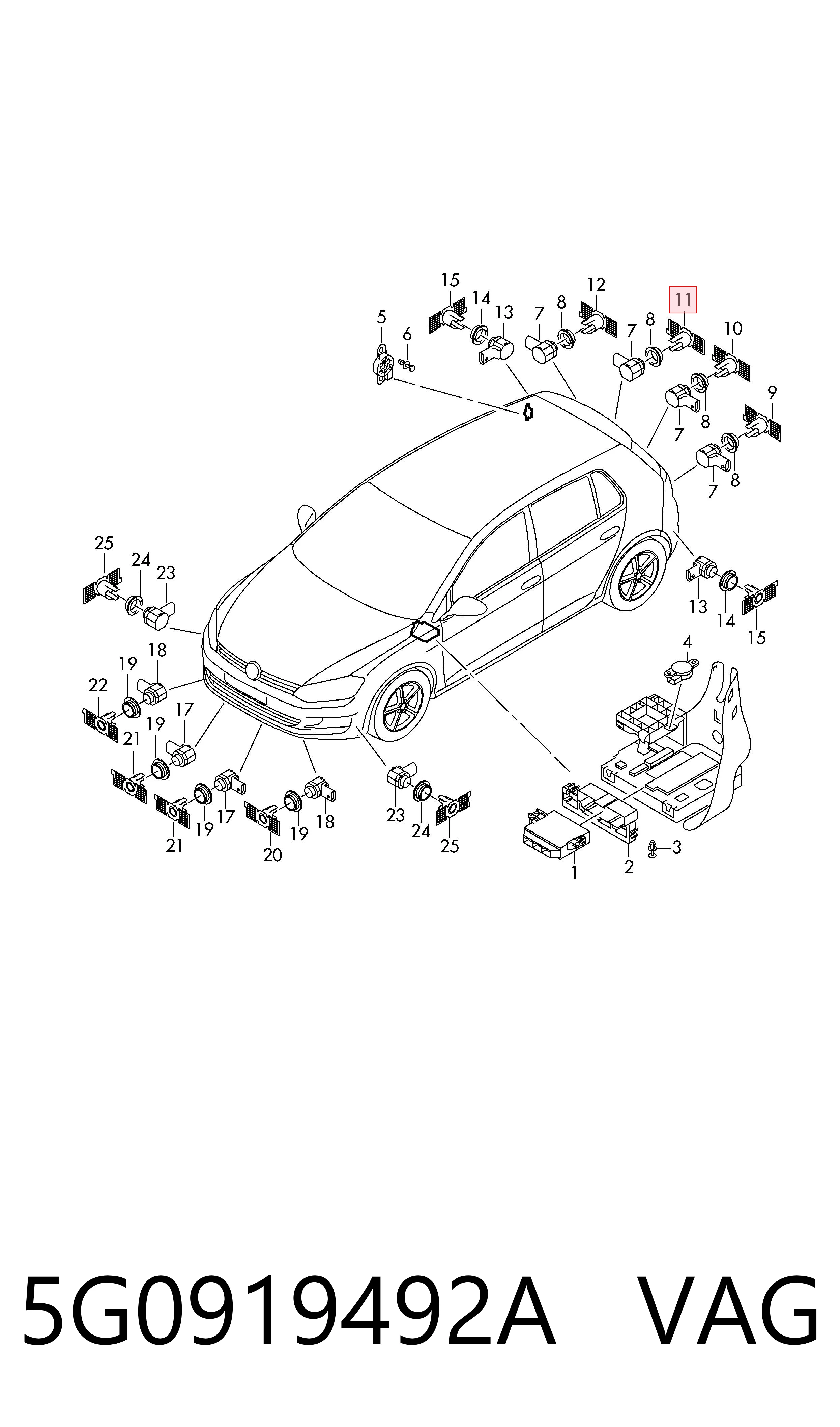  VAG 5G0919492A ціна, від 8.87 USD