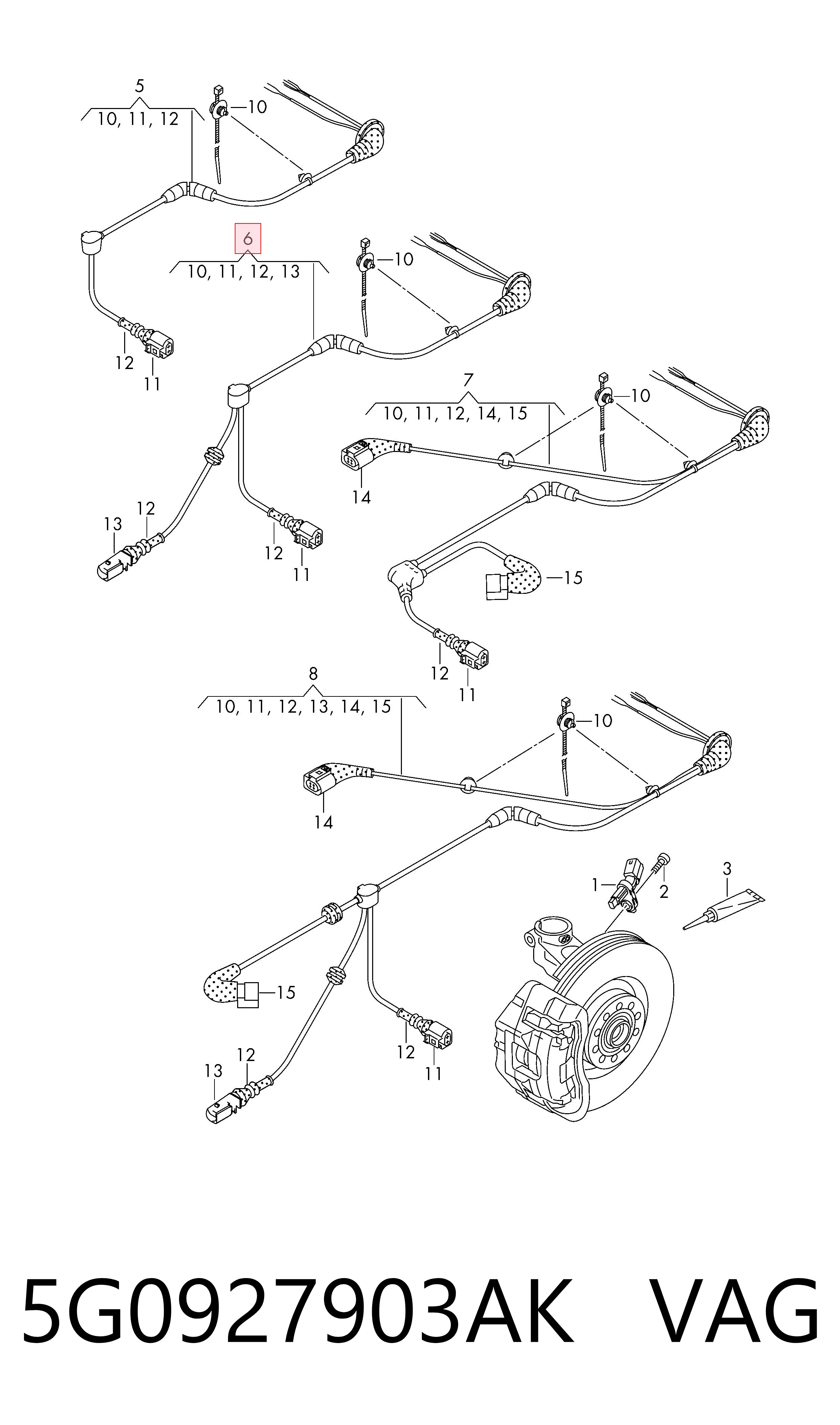  VAG 5G0927903AK ціна, від 48.62 USD