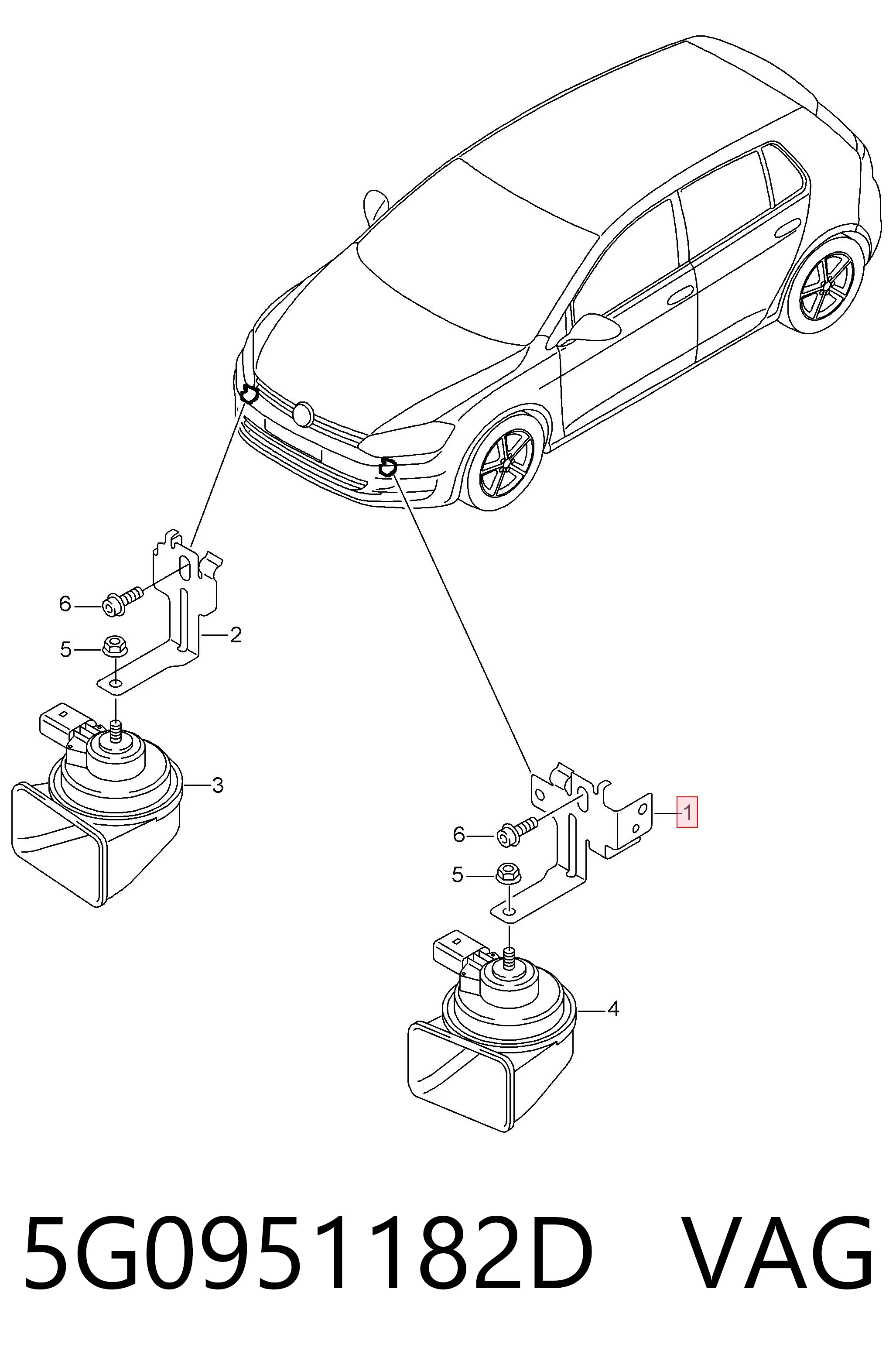 5G0951182D VAG 