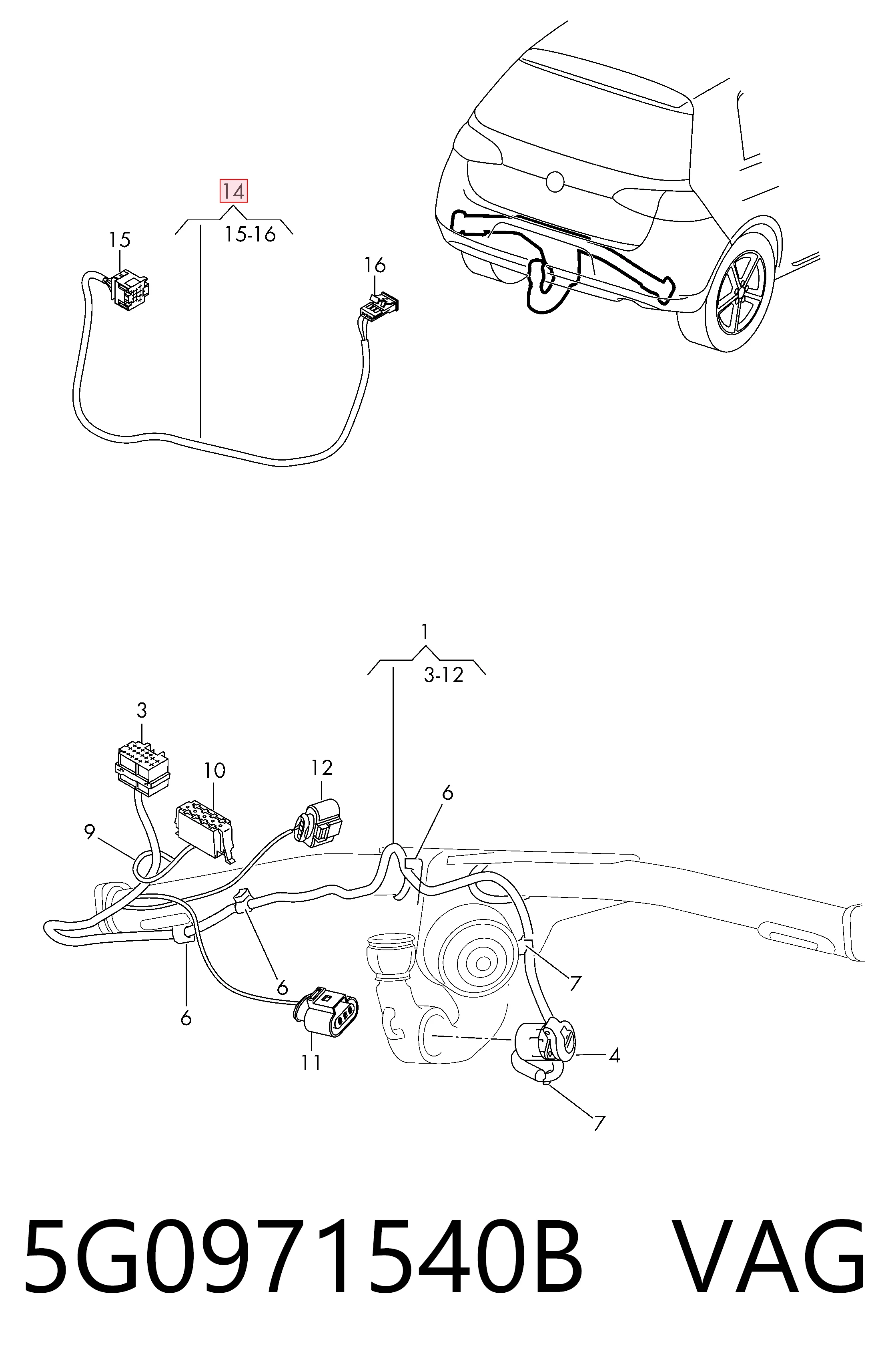  VAG 5G0971540B ціна, від 25.34 USD