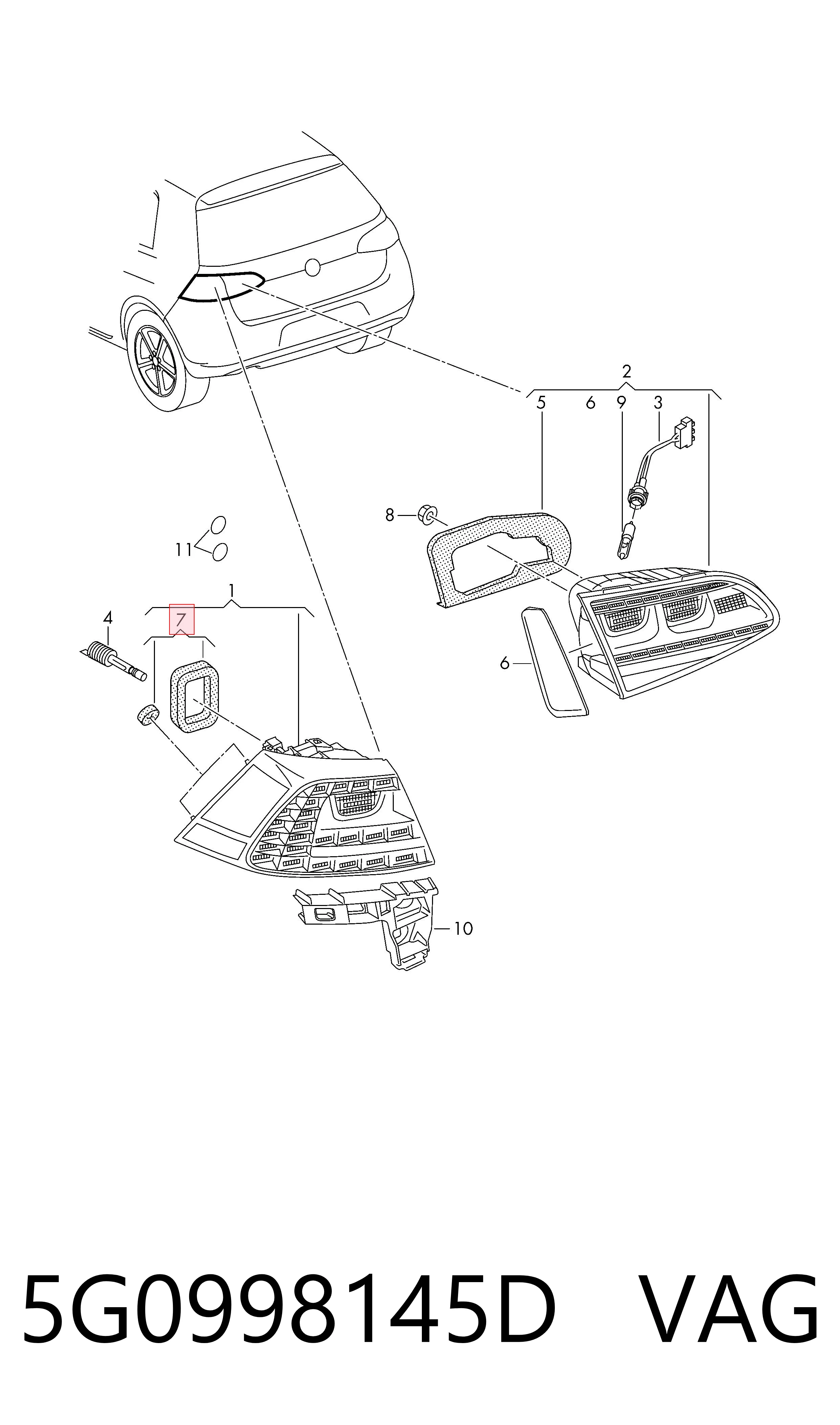  VAG 5G0998145D ціна, від 16.84 USD