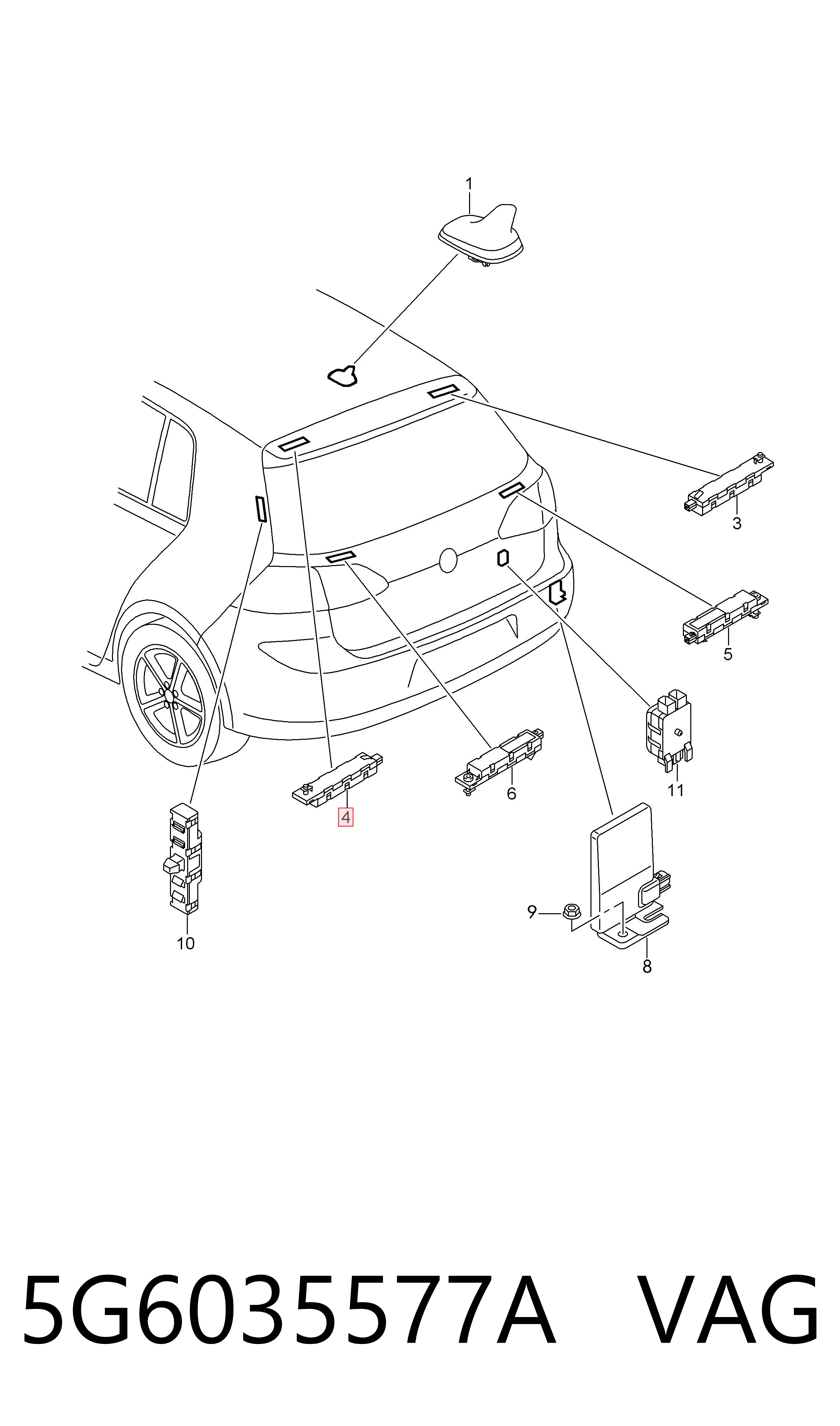  VAG 5G6035577A ціна, від 10.27 USD
