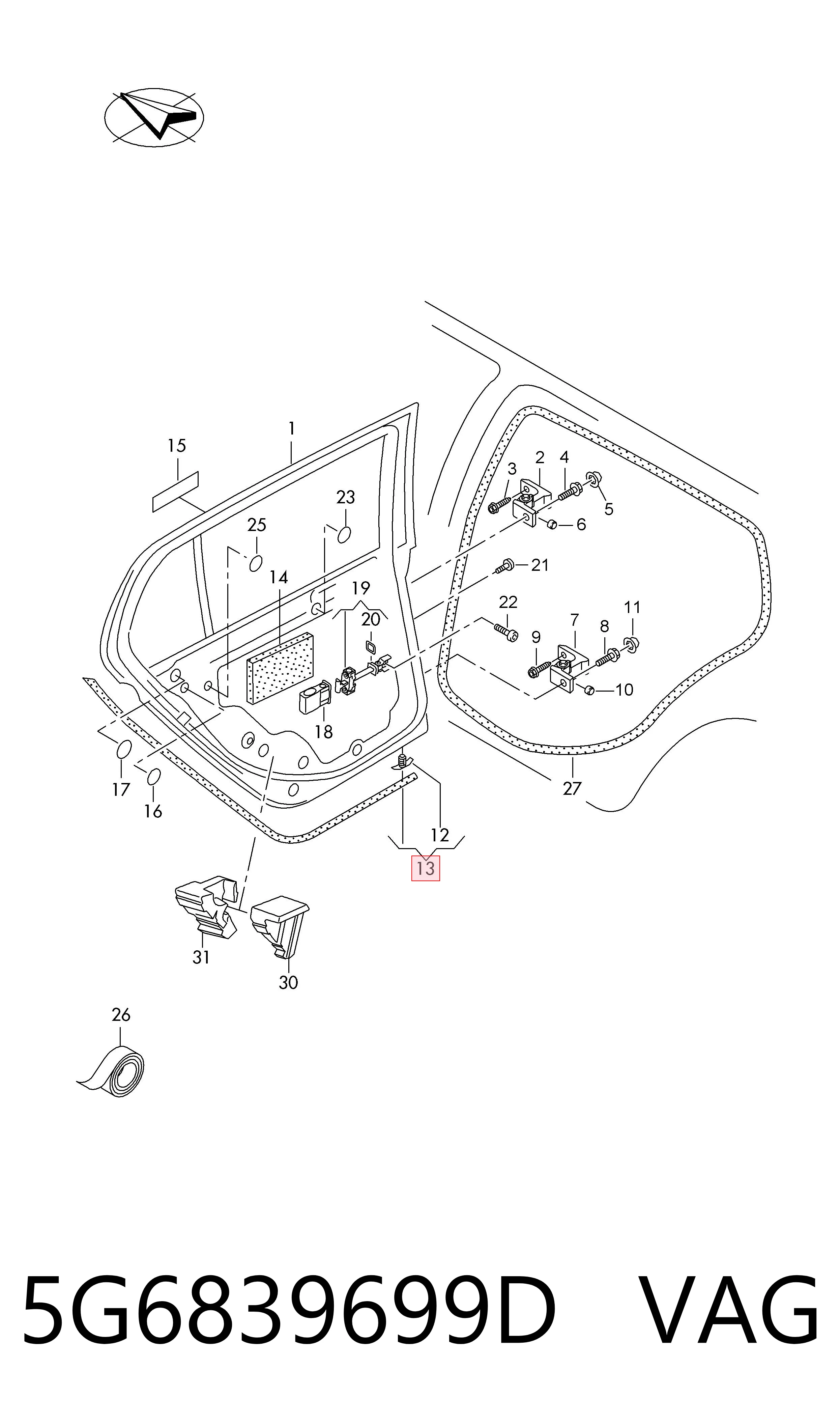  VAG 5G6839699D ціна, від 19.00 USD