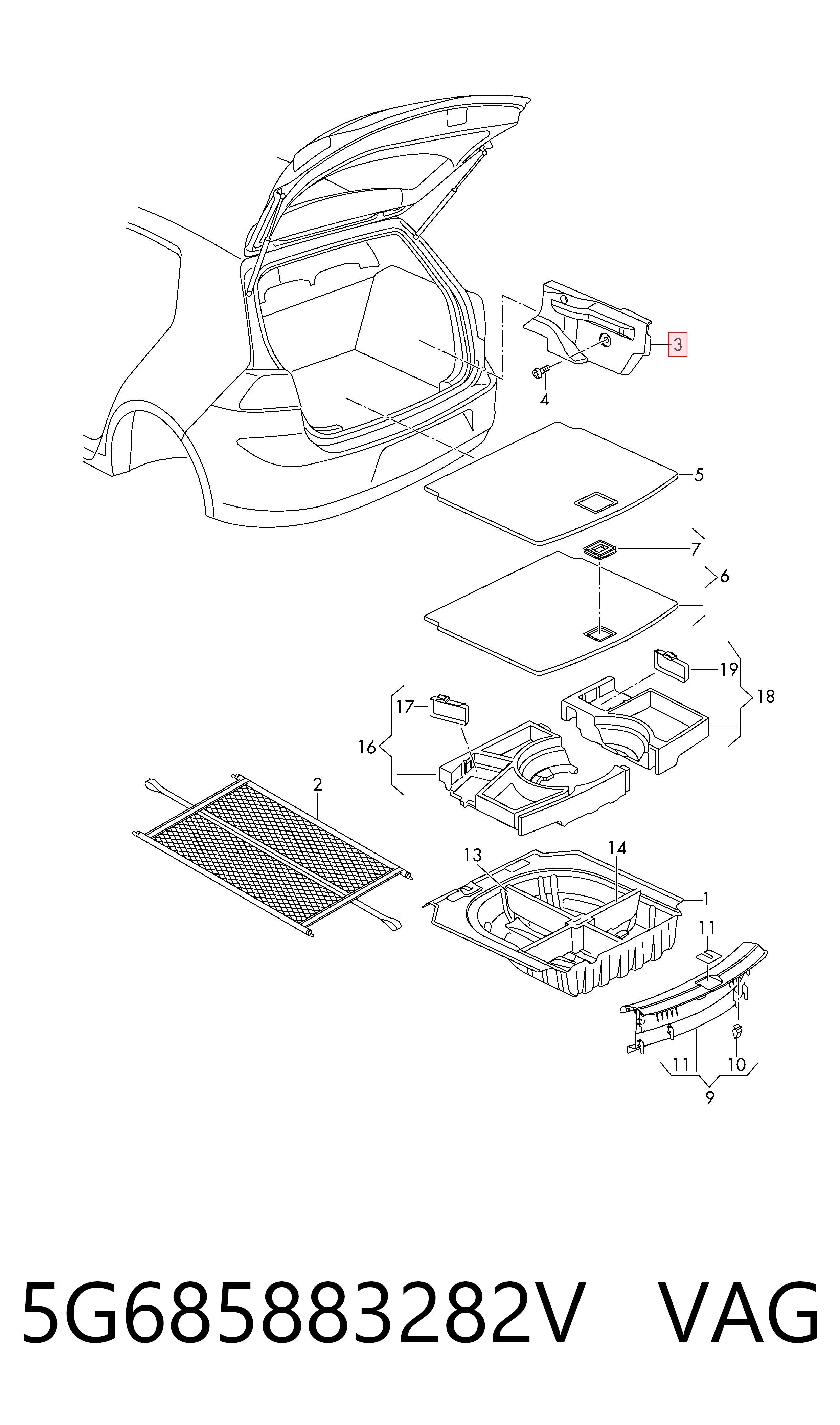  VAG 5G685883282V ціна, від 8.87 USD