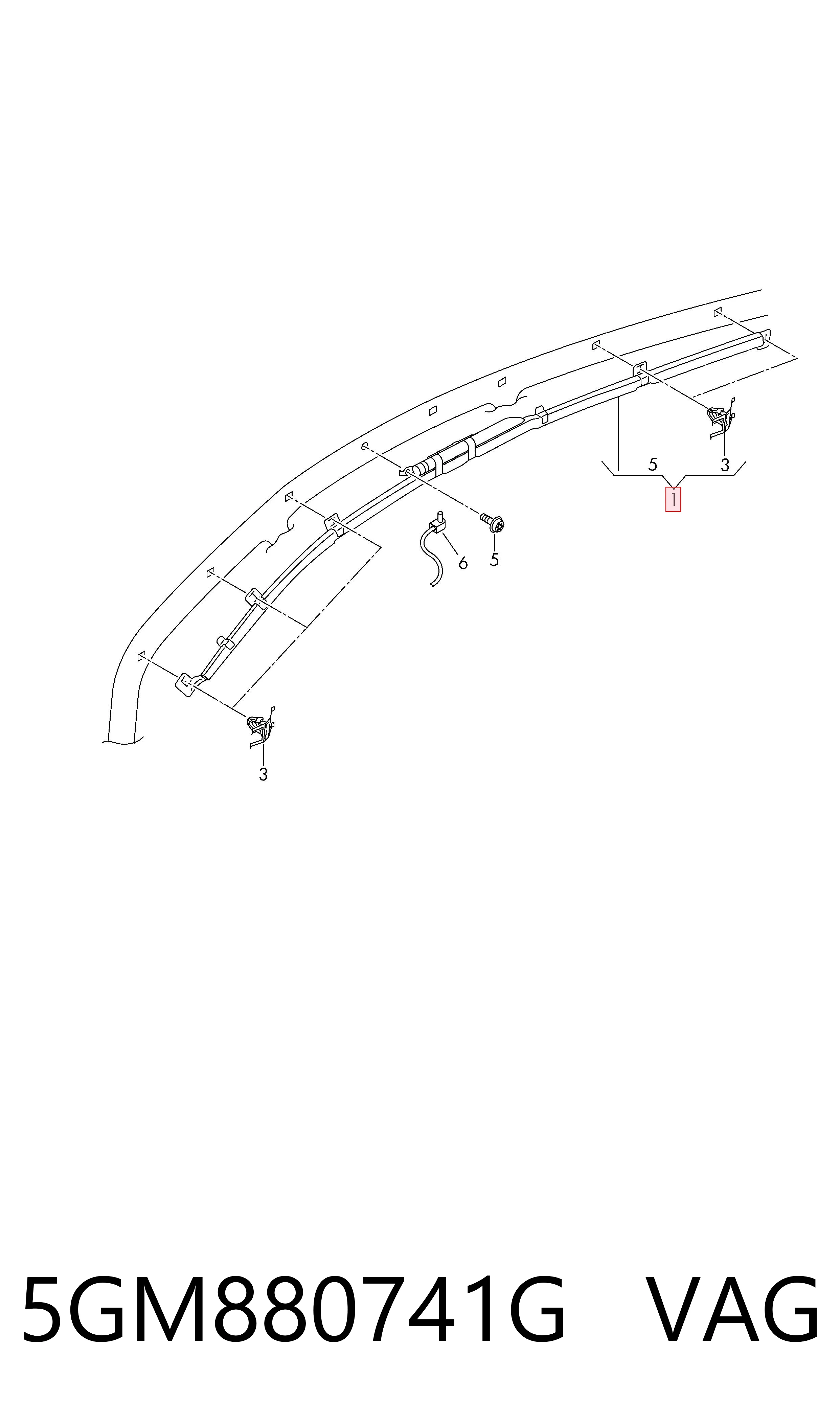 5GM880741G VAG Подушка безпеки, збоку ейрбегів