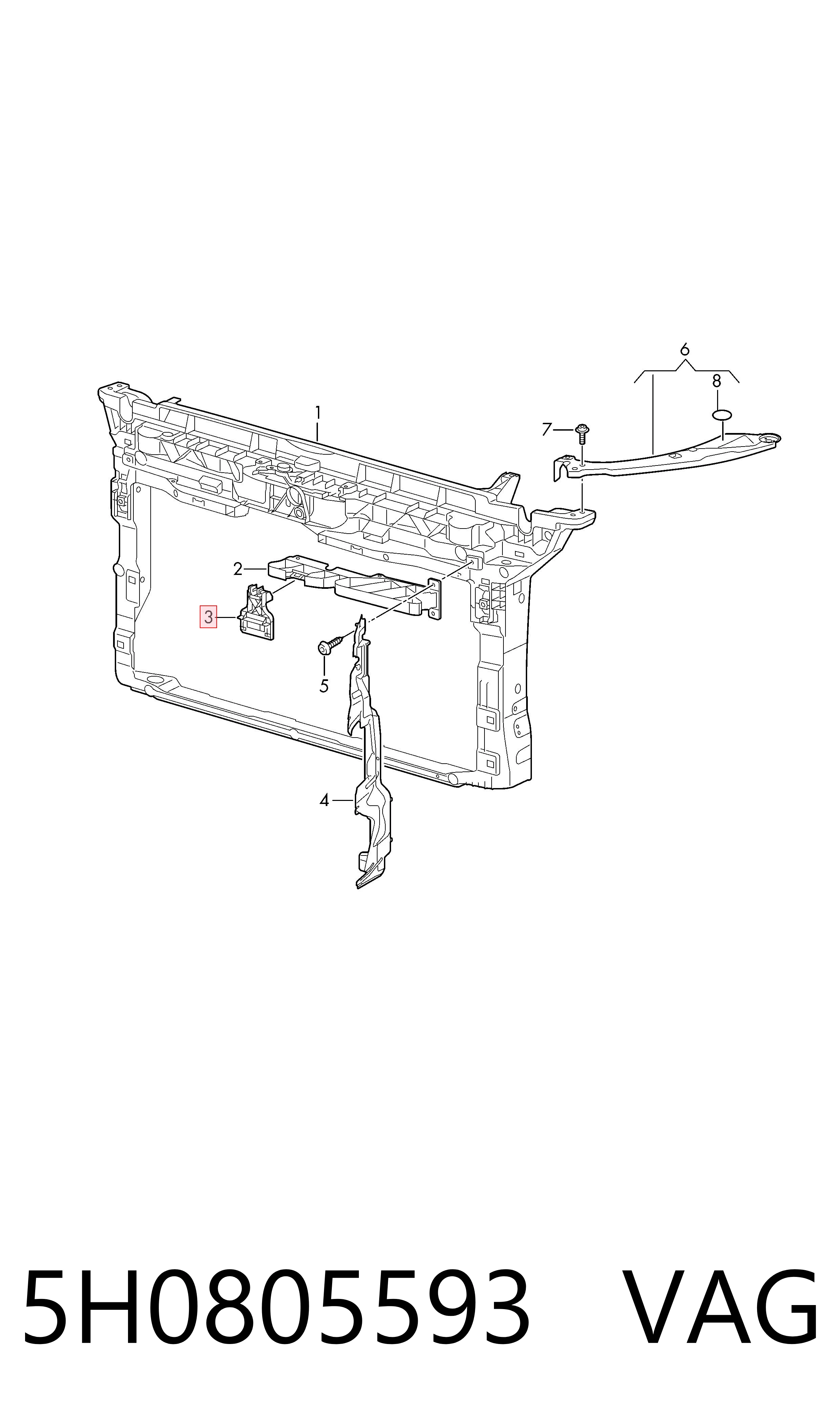  VAG 5H0805593 ціна, від 30.73 USD