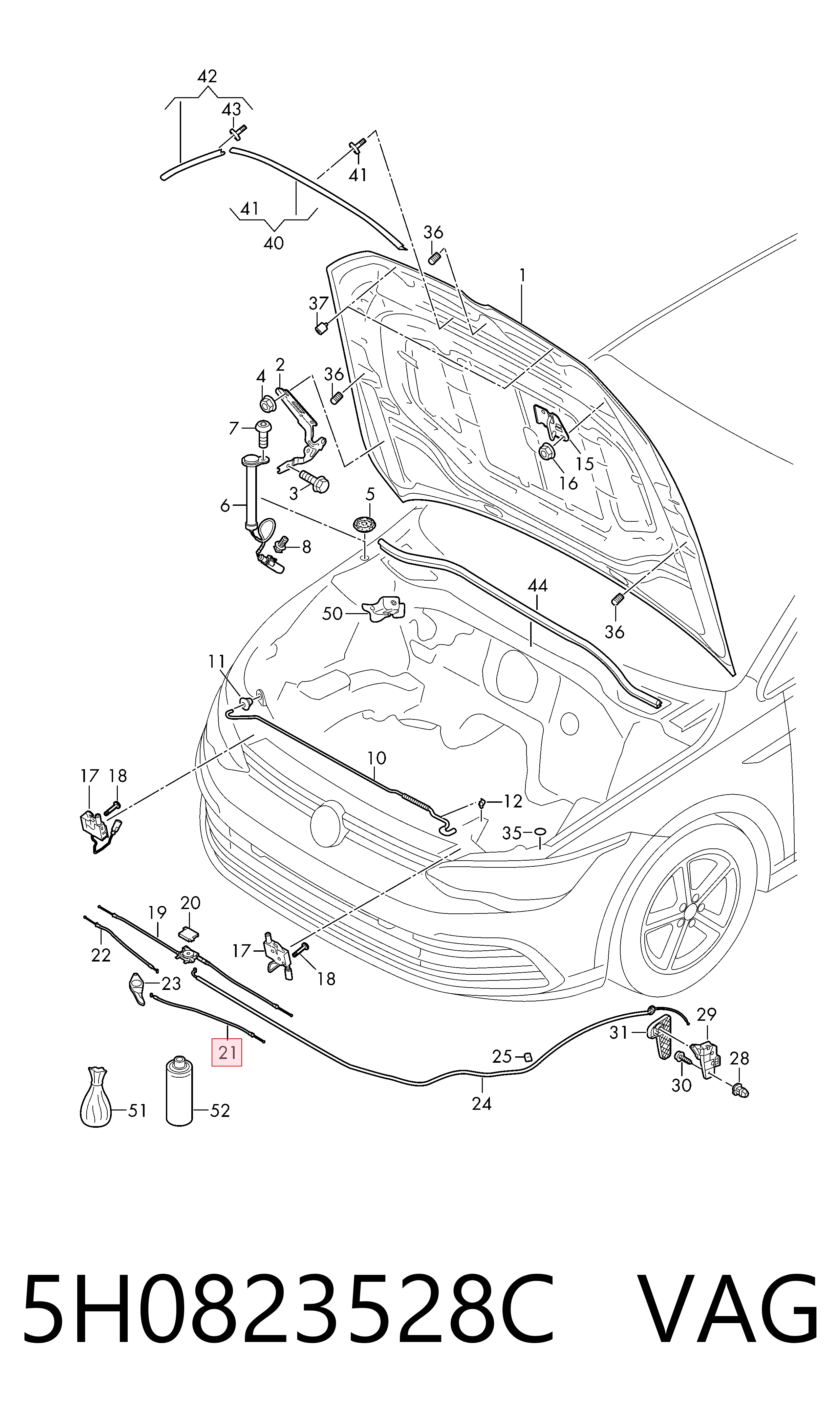  VAG 5H0823528C ціна, від 25.85 USD