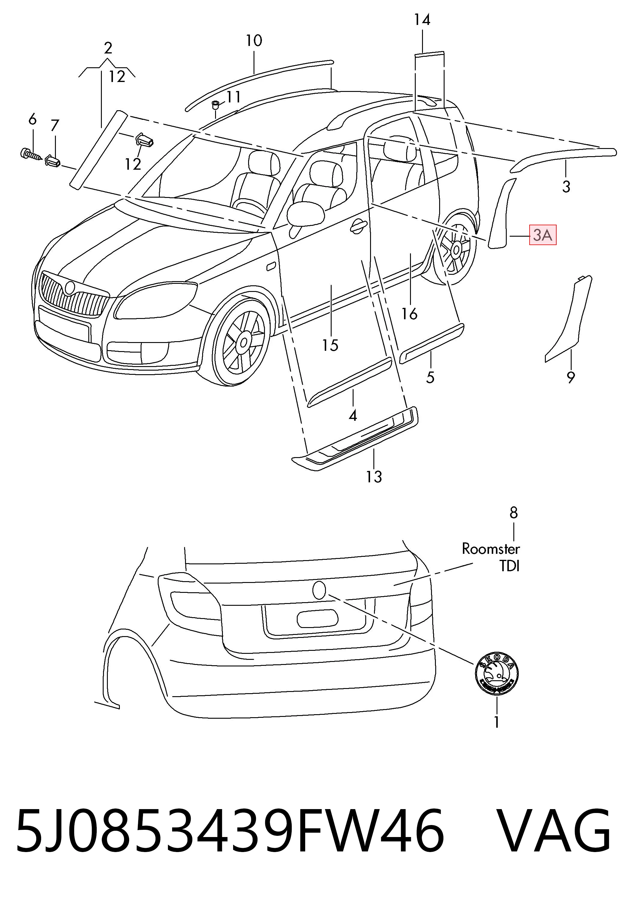 5J0853439FW46 VAG 