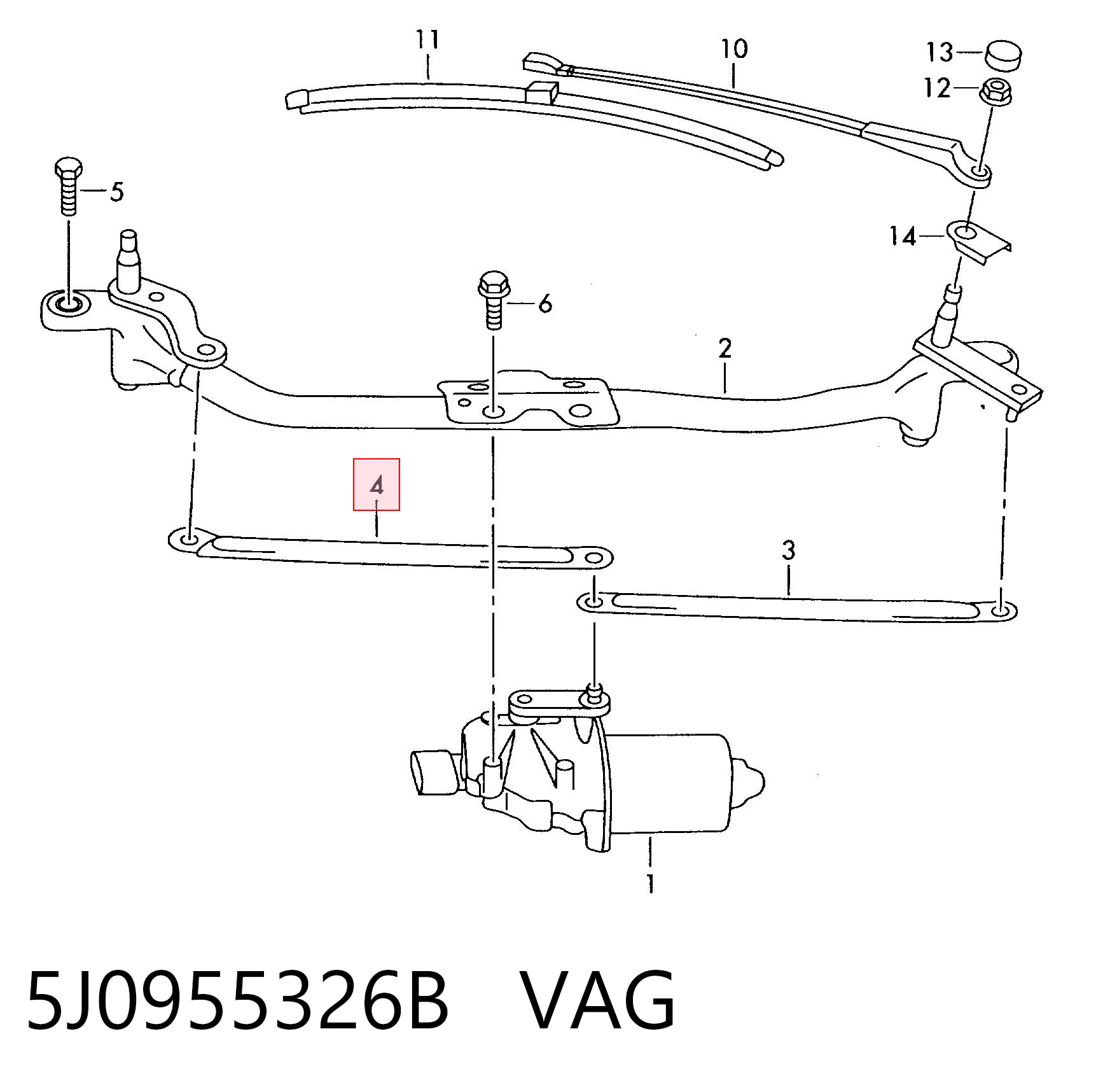 Тяга трапеції склоочисника права AND 3D955012 ціна, від 5.36 USD