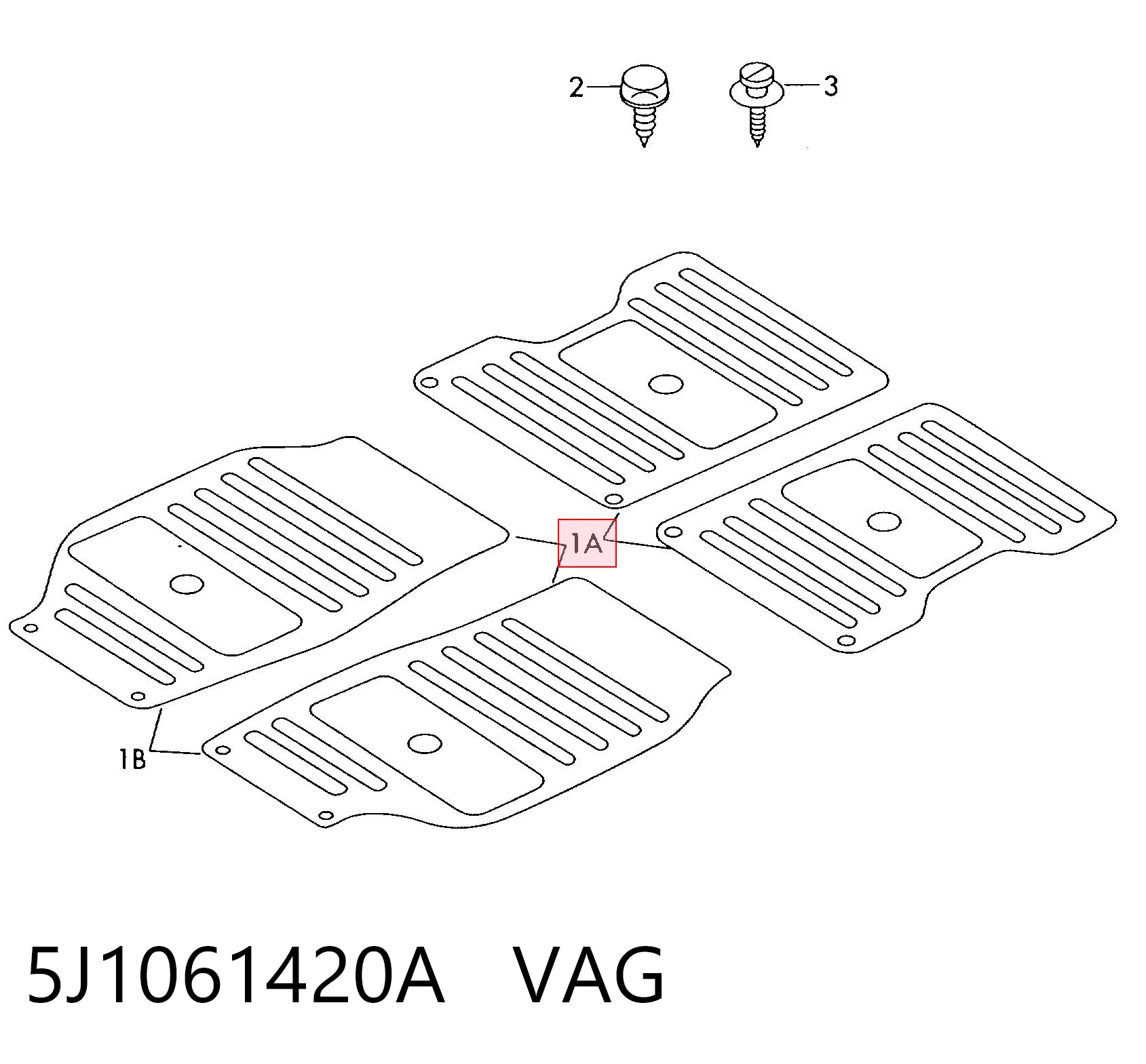 5J1061420A VAG Килими салону