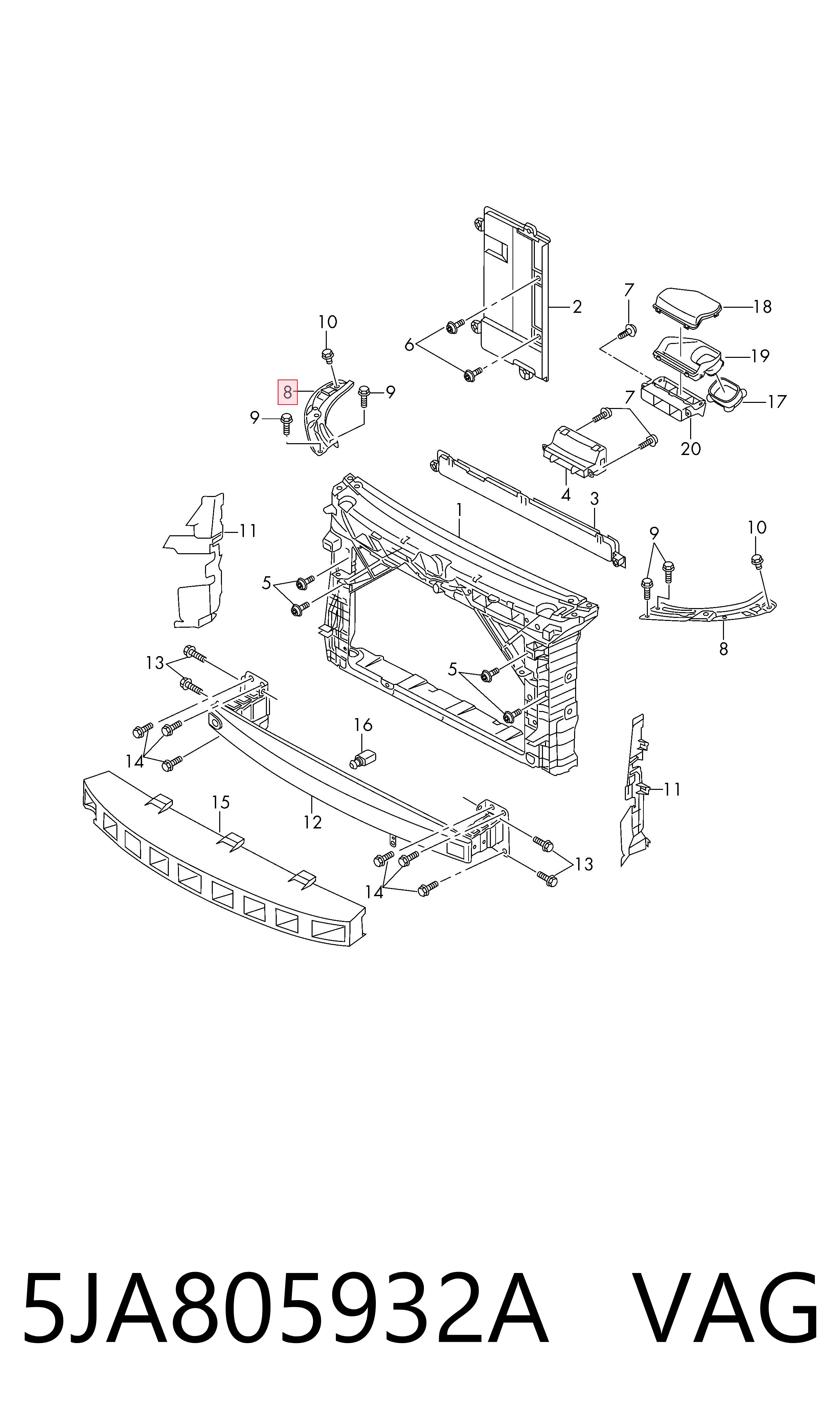 Кронштейн-адаптер кріплення фари передньої, правої AND 30805032 ціна, від 10.99 USD