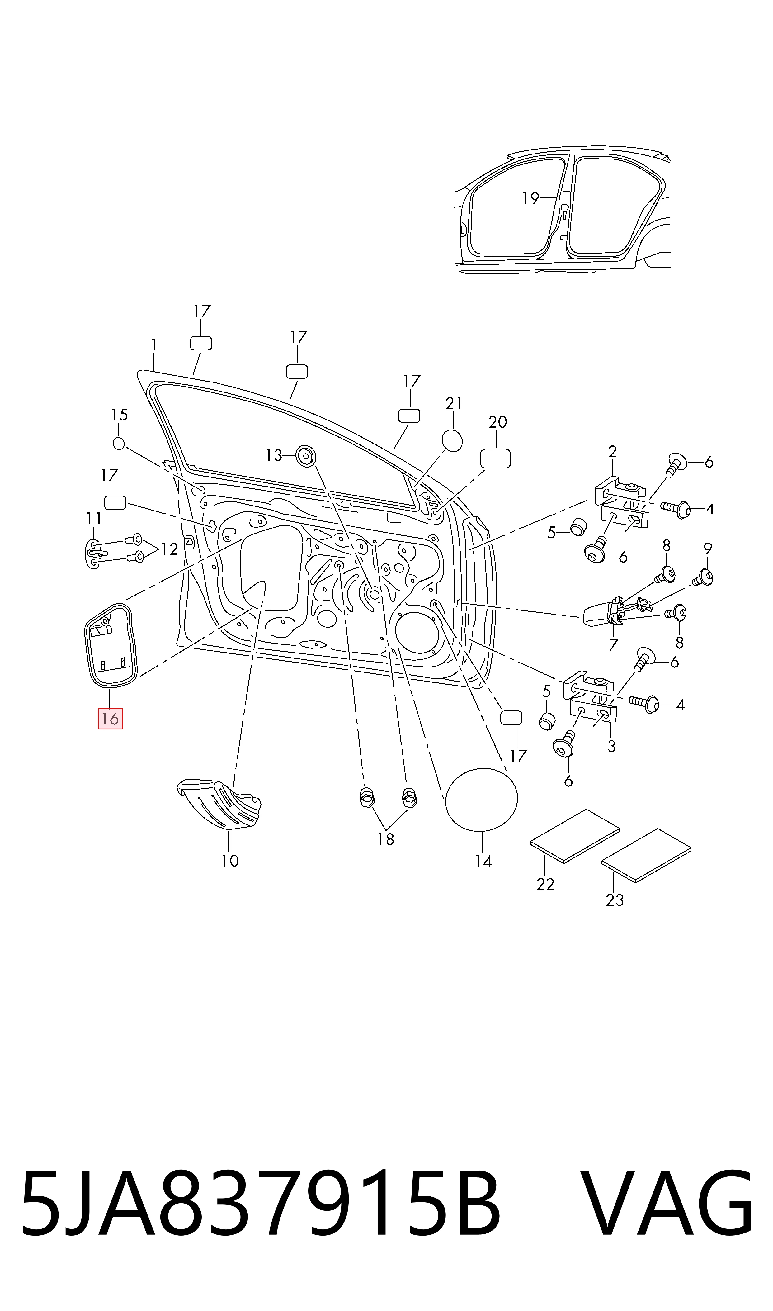  VAG 5JA837915B ціна, від 5.66 USD