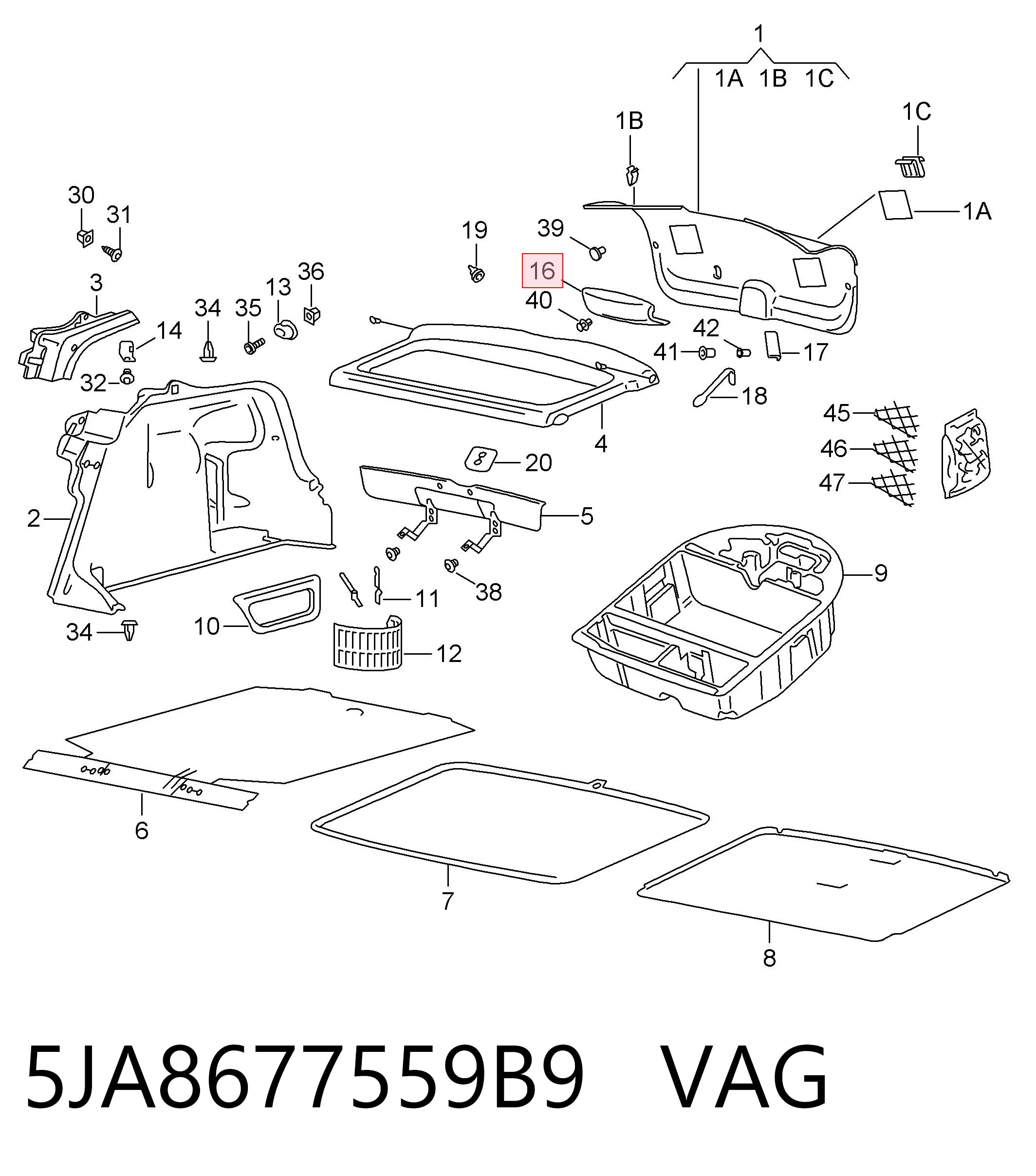  VAG 5JA8677559B9 ціна, від 11.67 USD