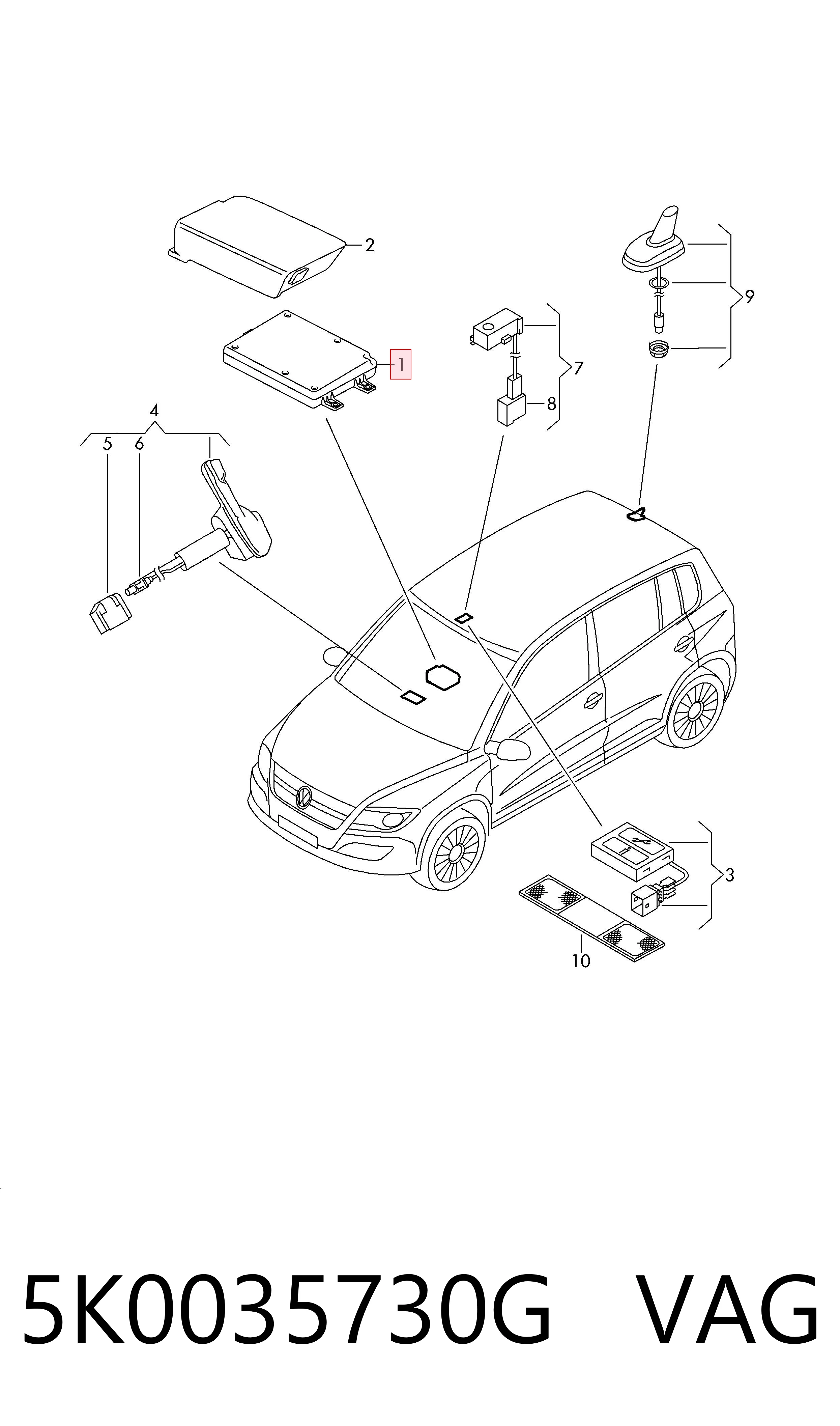 5K0035730G VAG Блок керування Bluetooth