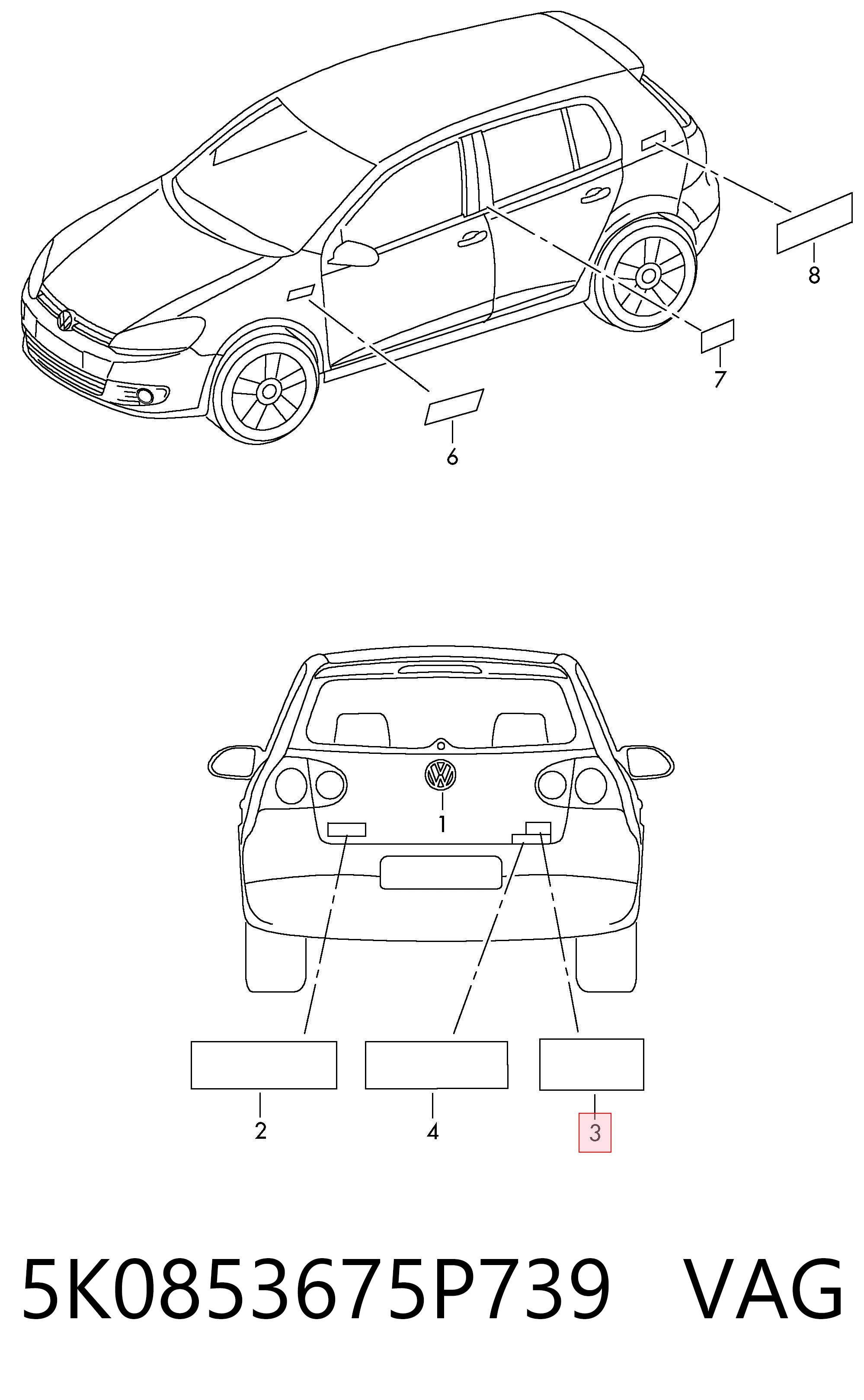 5K0853675P739 VAG 