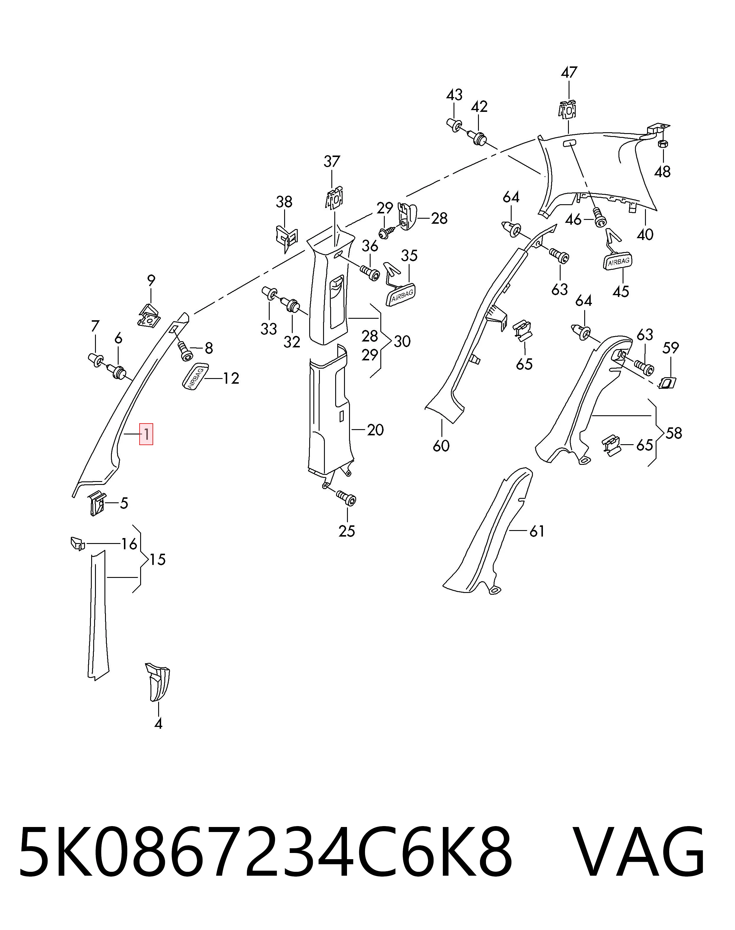 5K0867234C6K8 VAG