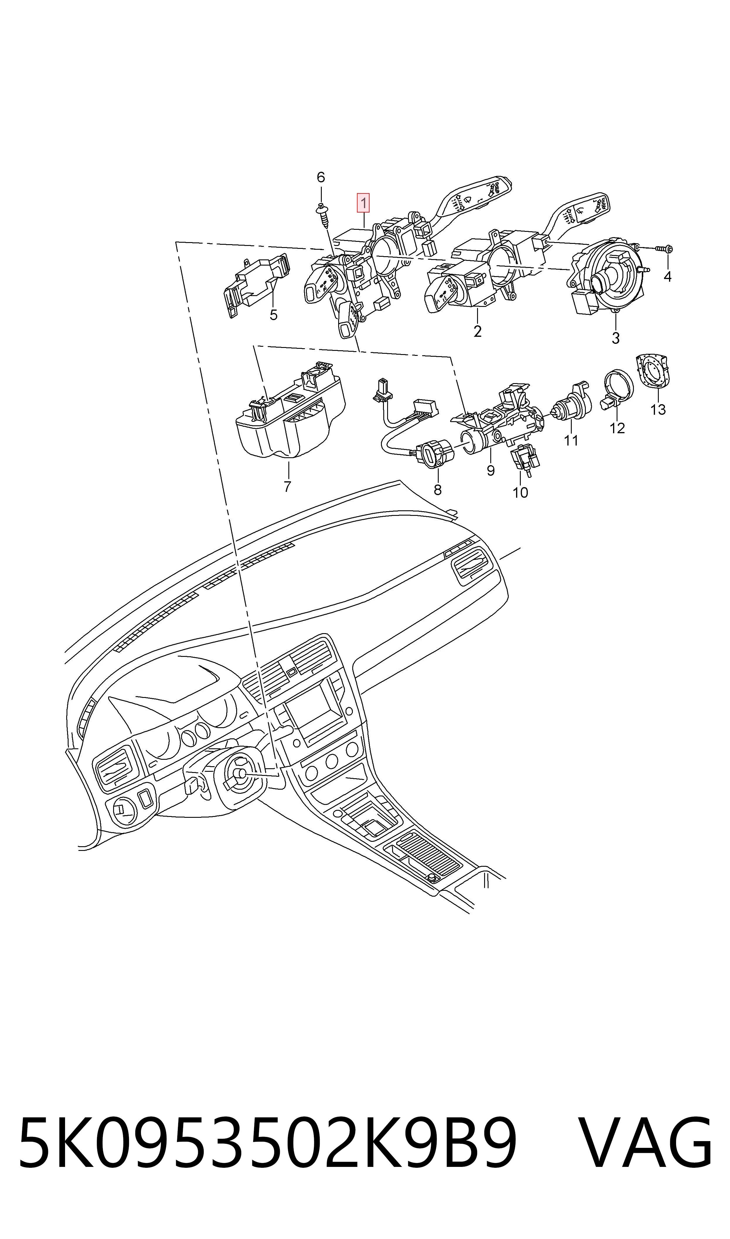 Купити Підрульовий перемикач Seat Altea XL 5P5, 5P8