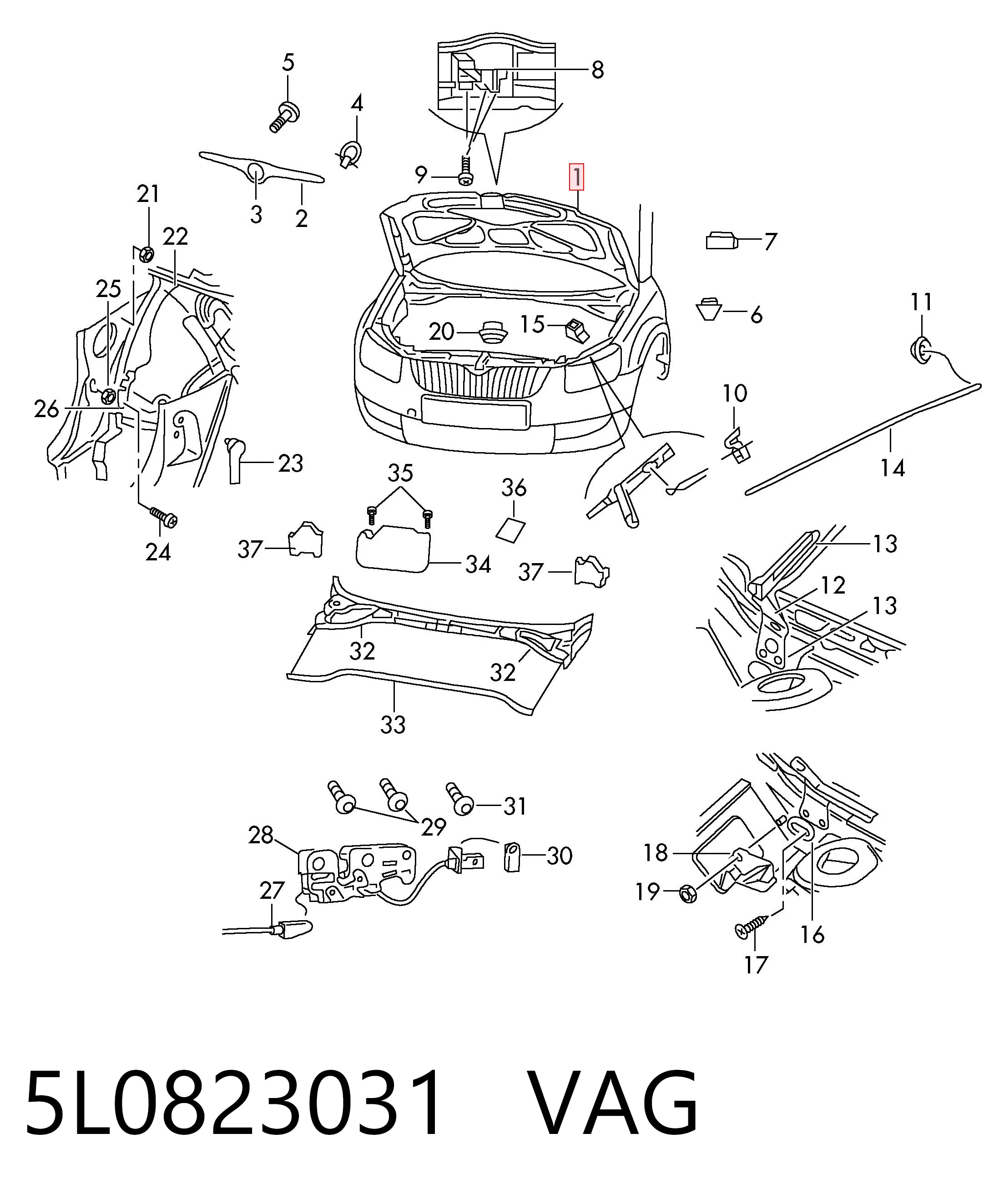 Капот FPS 6413280 ціна, від 146.88 USD