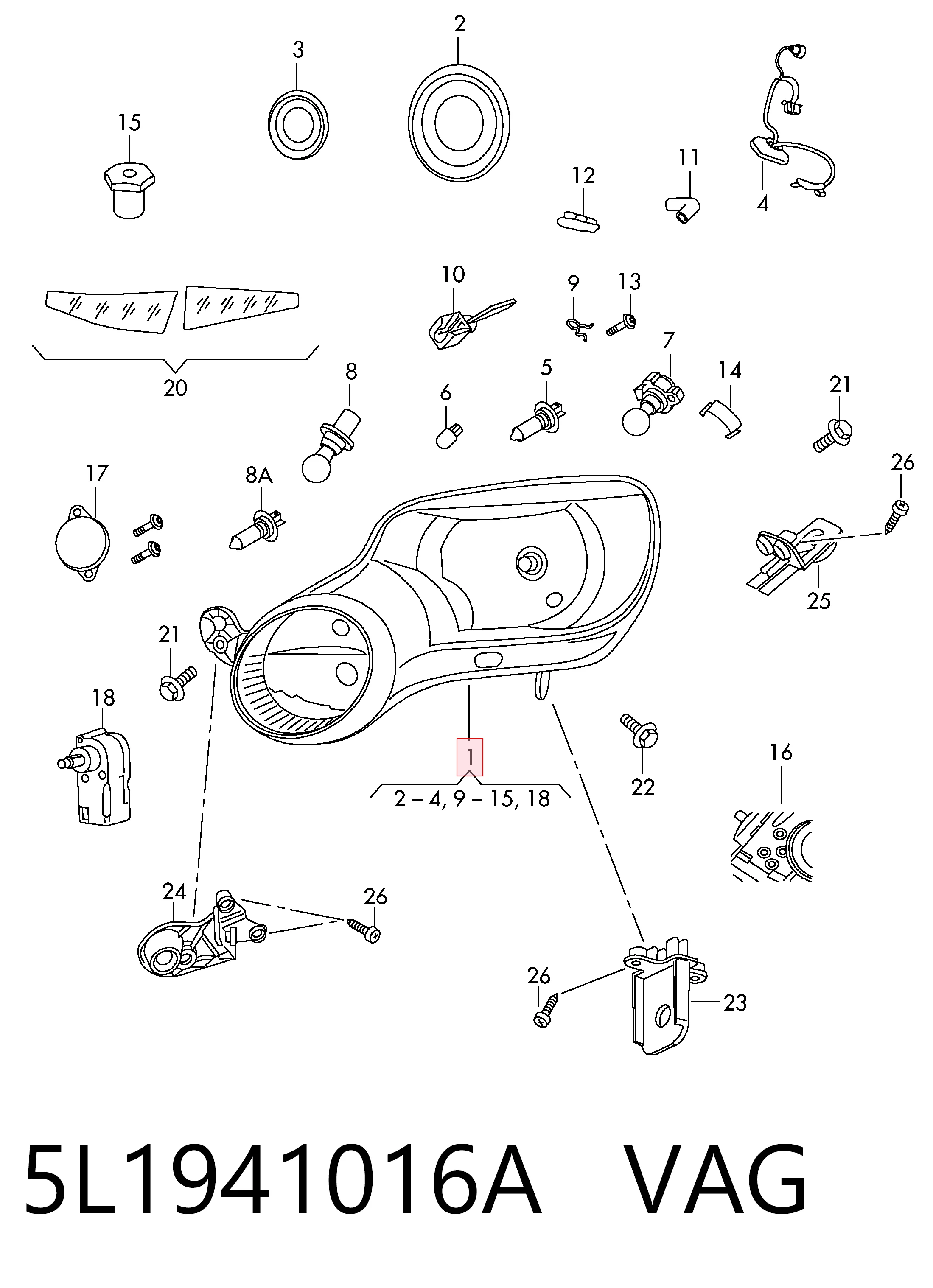 Фара права LPN051 Magneti Marelli