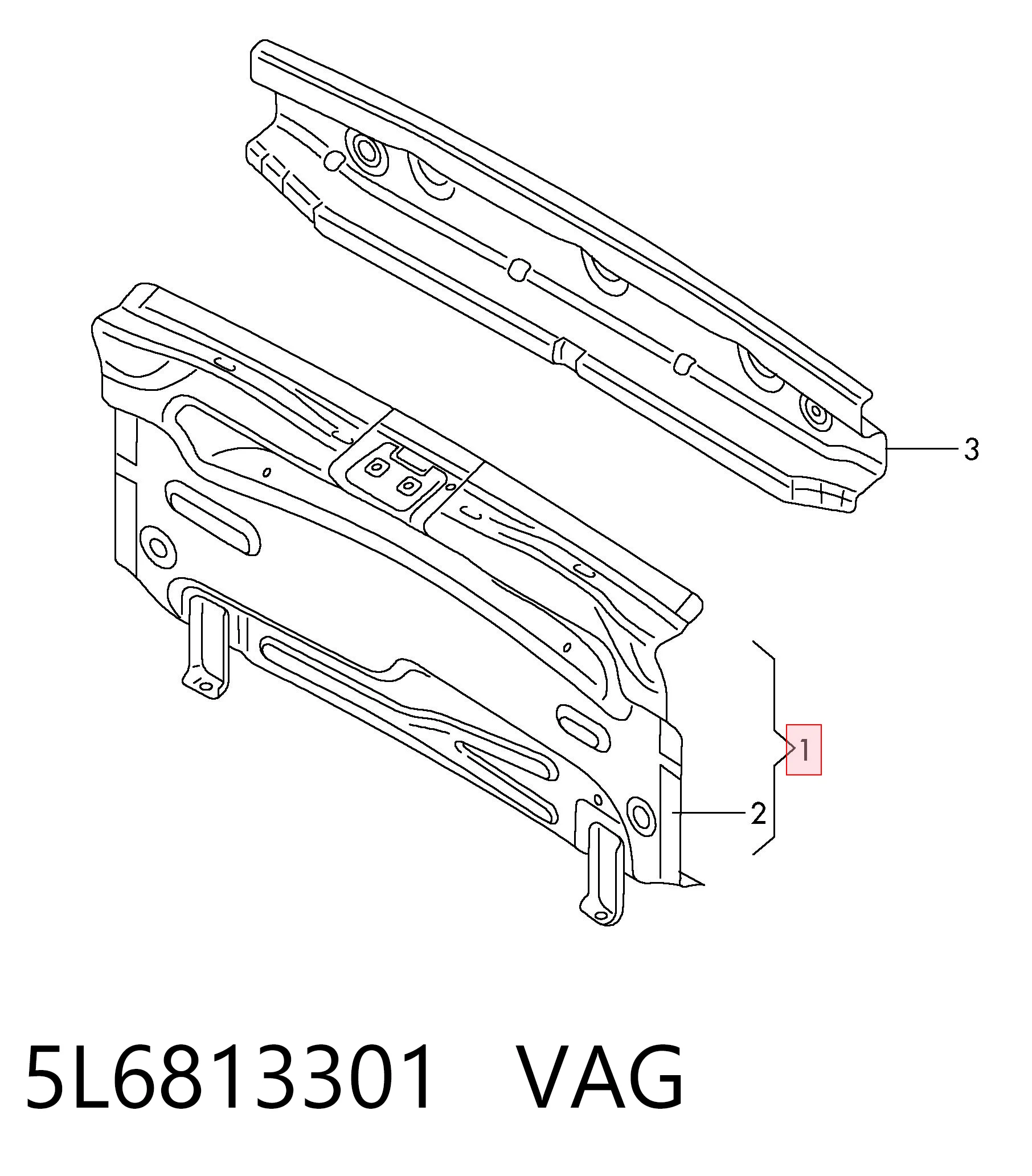 5L6813301 VAG Перегородка