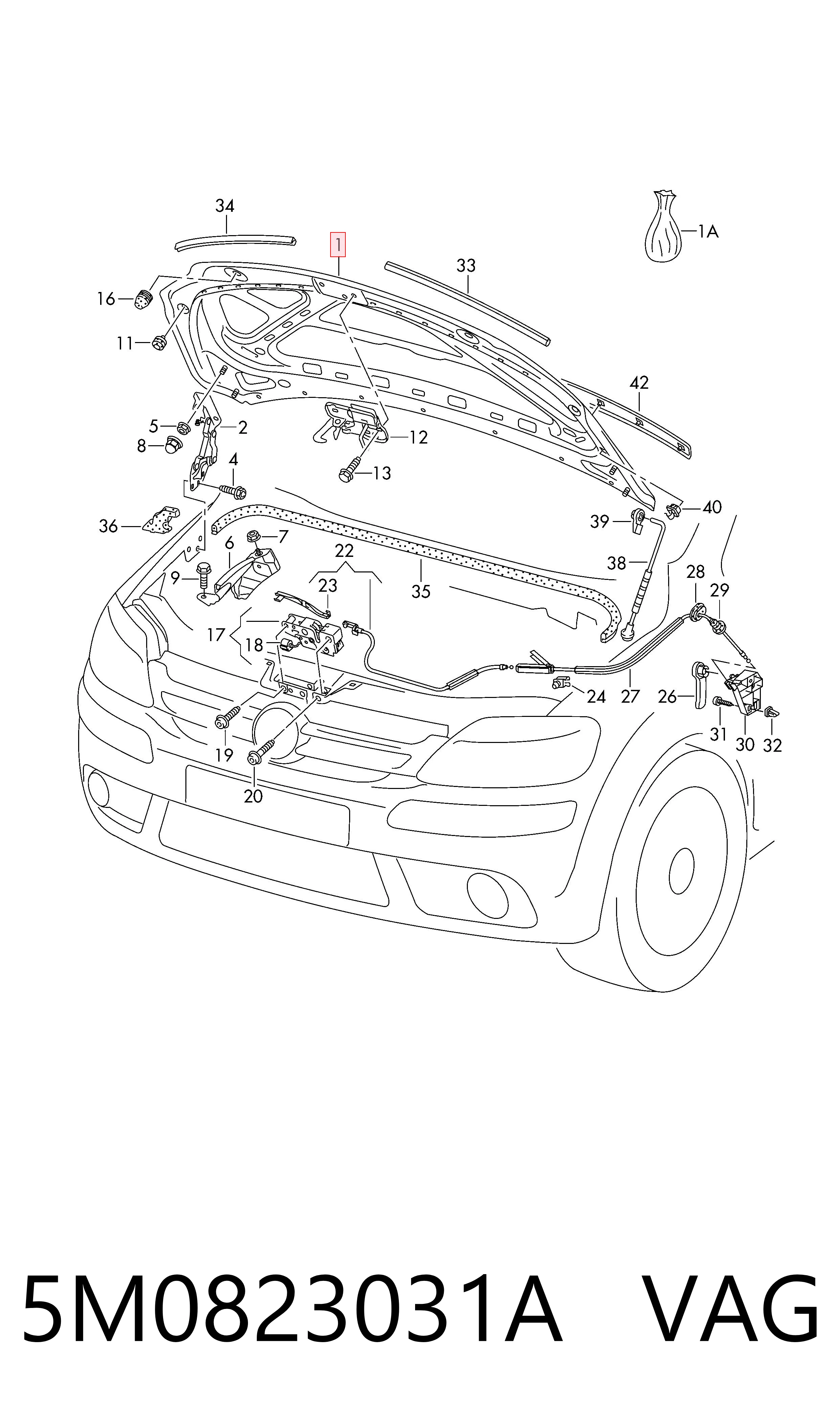 Купити Капот Volkswagen Golf PLUS V 5M1, 521