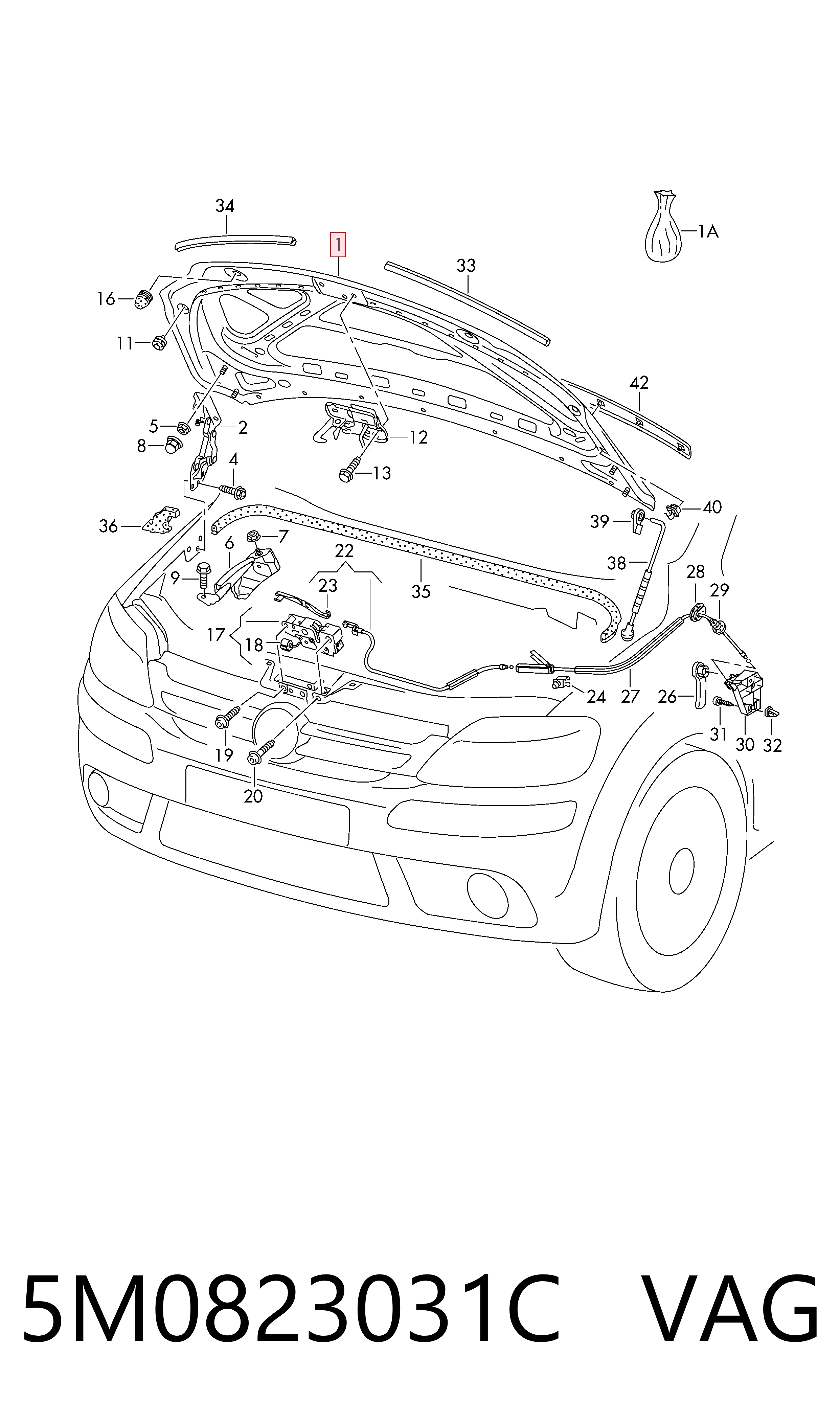  Капот Volkswagen Golf 