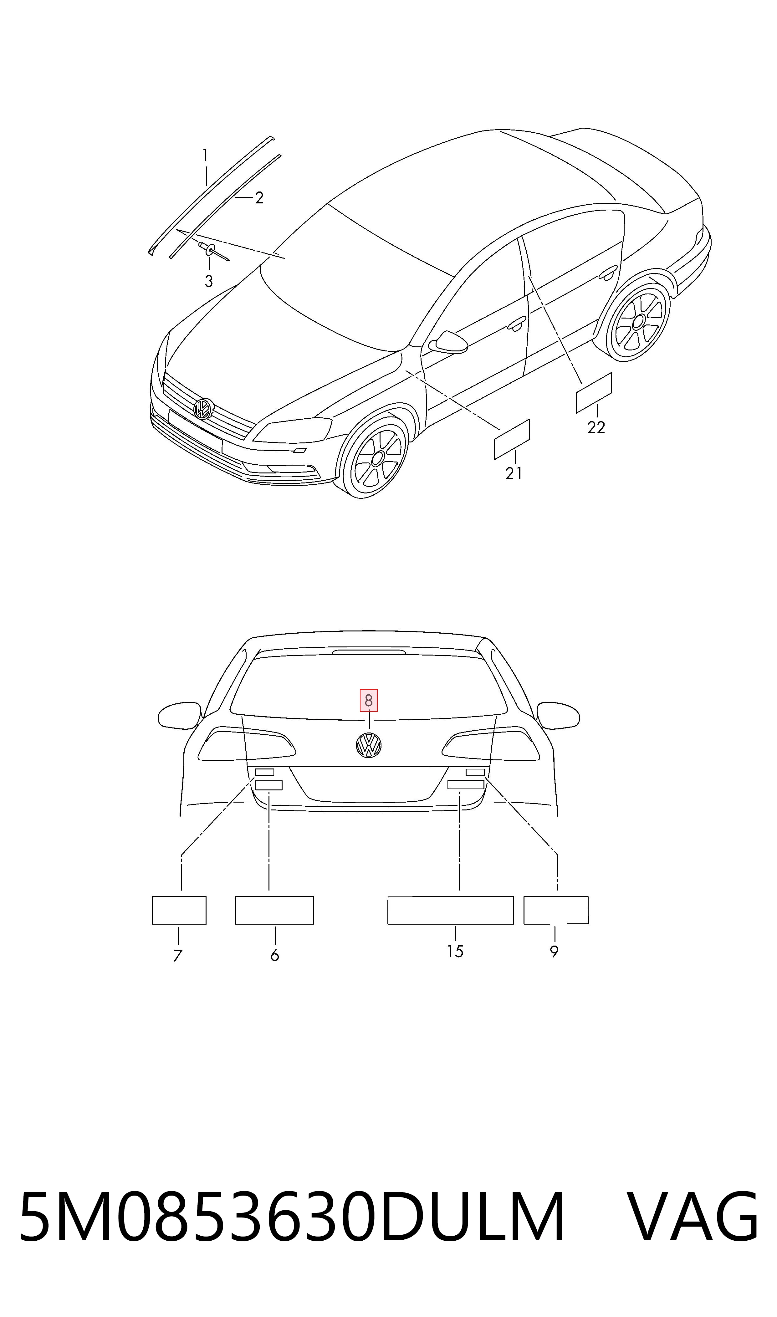 Купити Емблема кришки багажника Volkswagen Golf V 1K1