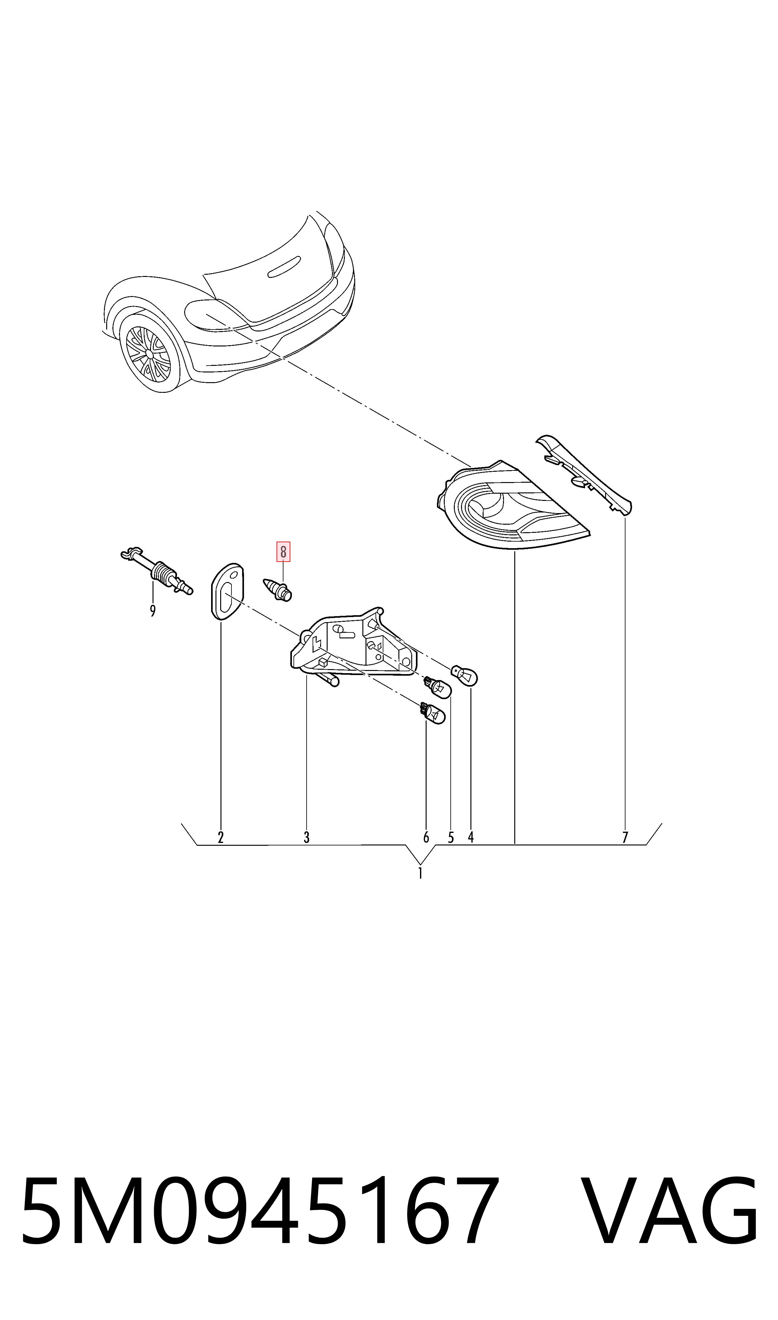 Автоматичний коректор фар VAG 5M0945167 ціна, від 2.53 USD