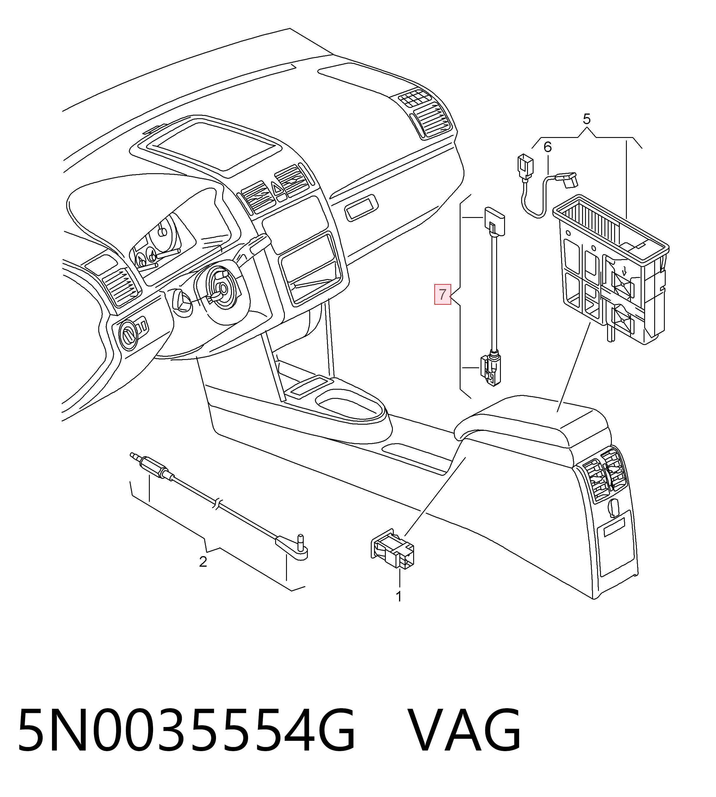 VAG 5N0035554G ціна, від 19.00 USD