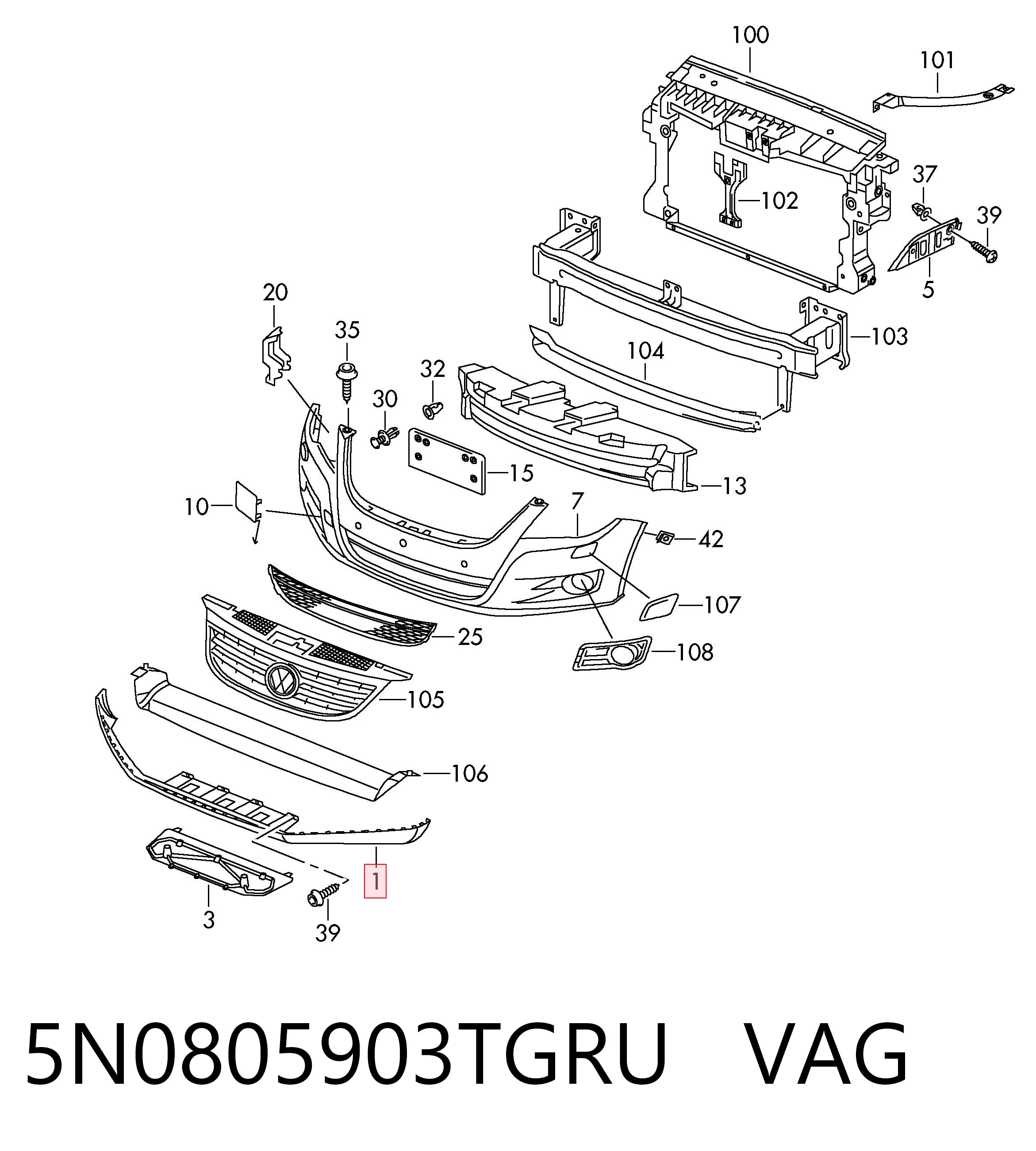 5N0805903TGRU VAG 